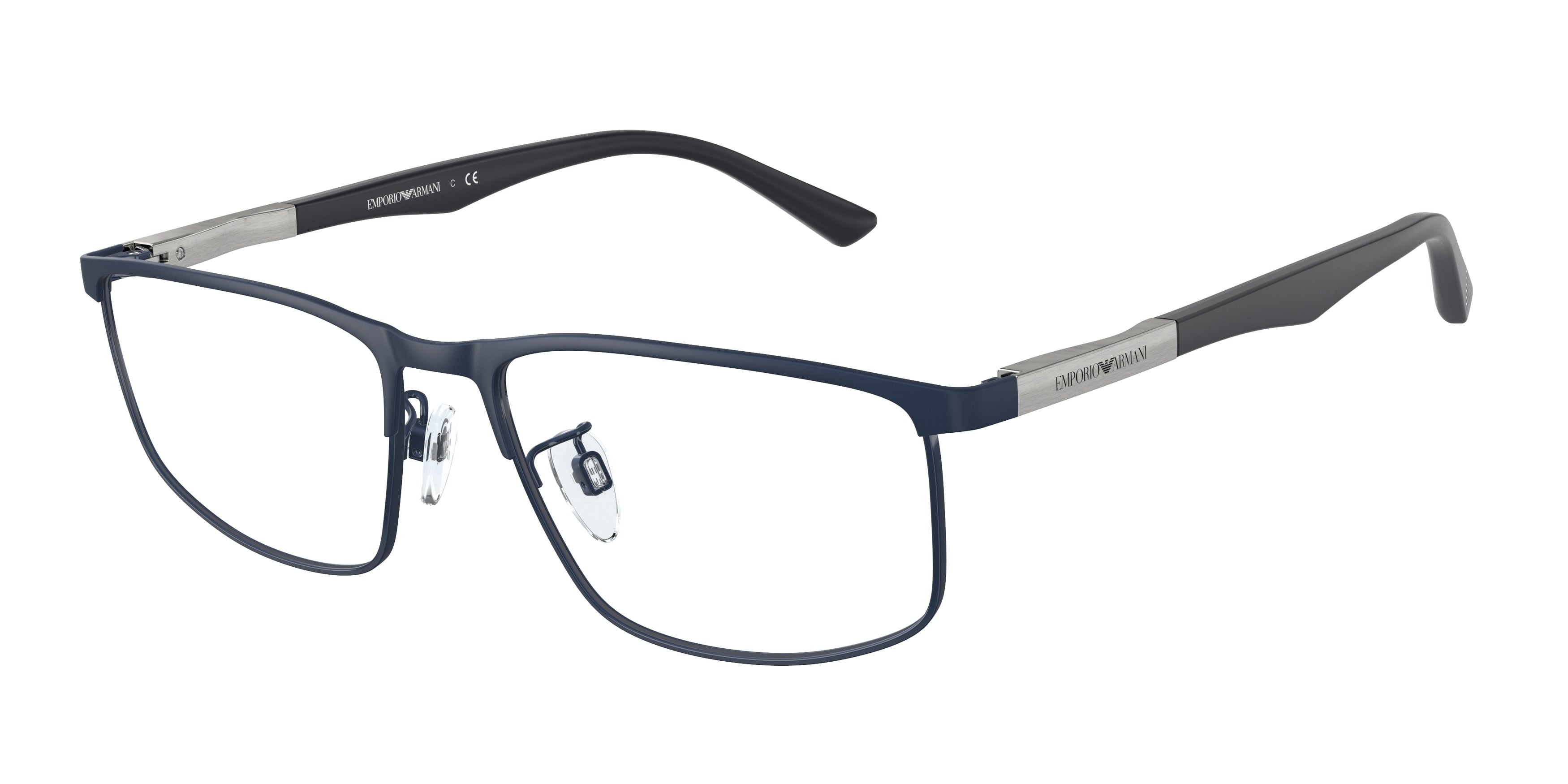 Emporio Armani EA1131 Pillow Eyeglasses  3018-Matte Blue 54-145-17 - Color Map Blue