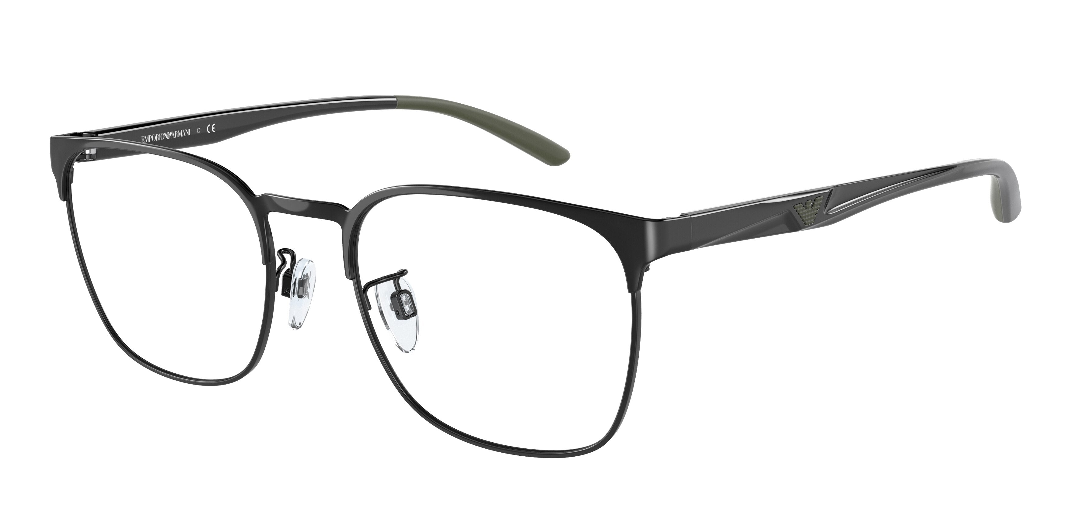 Emporio Armani EA1135D Pillow Eyeglasses  3014-Shiny Black 55-145-20 - Color Map Black