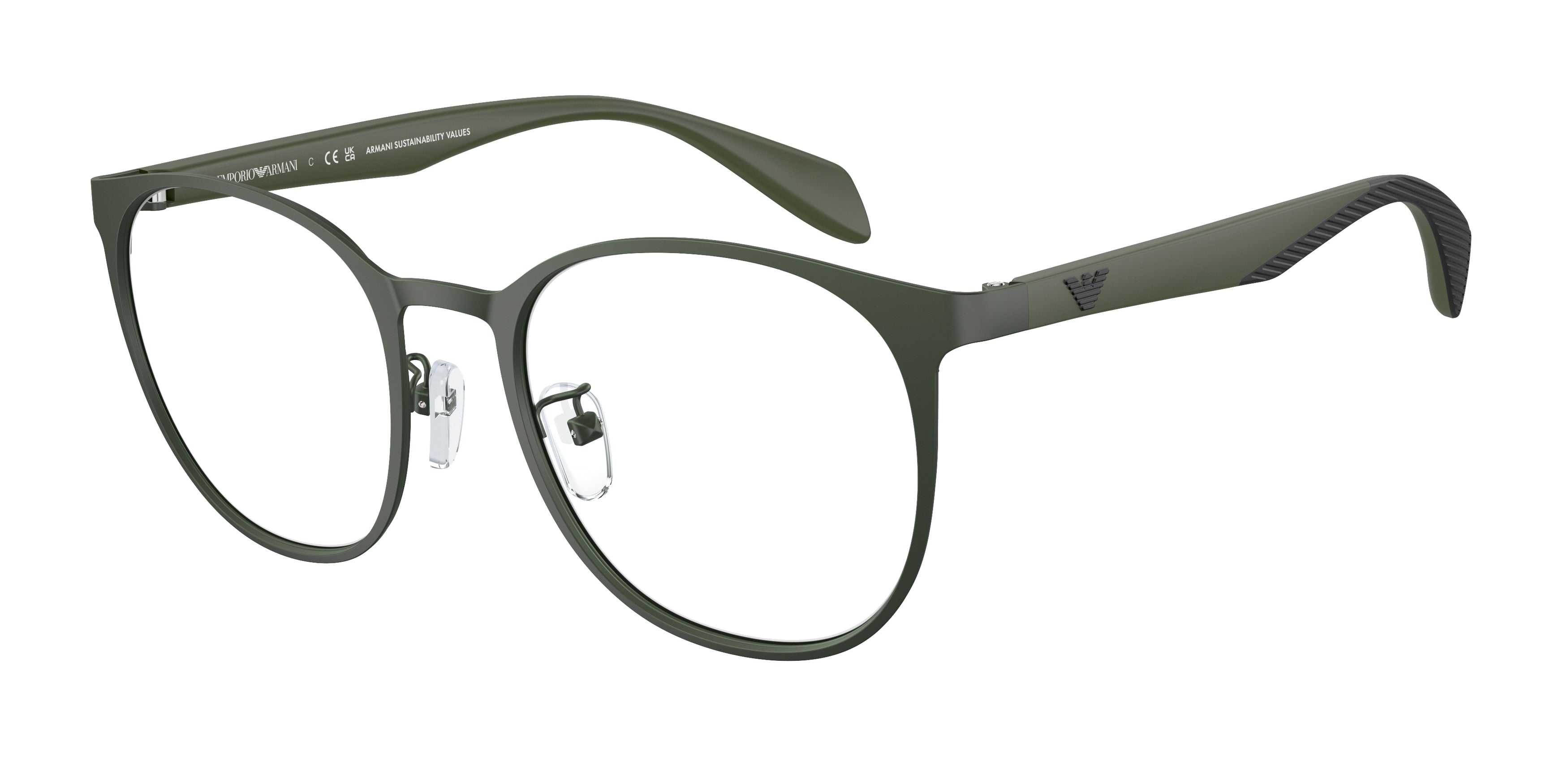 Emporio Armani EA1148 Phantos Eyeglasses  3017-Matte Green 50-145-20 - Color Map Green