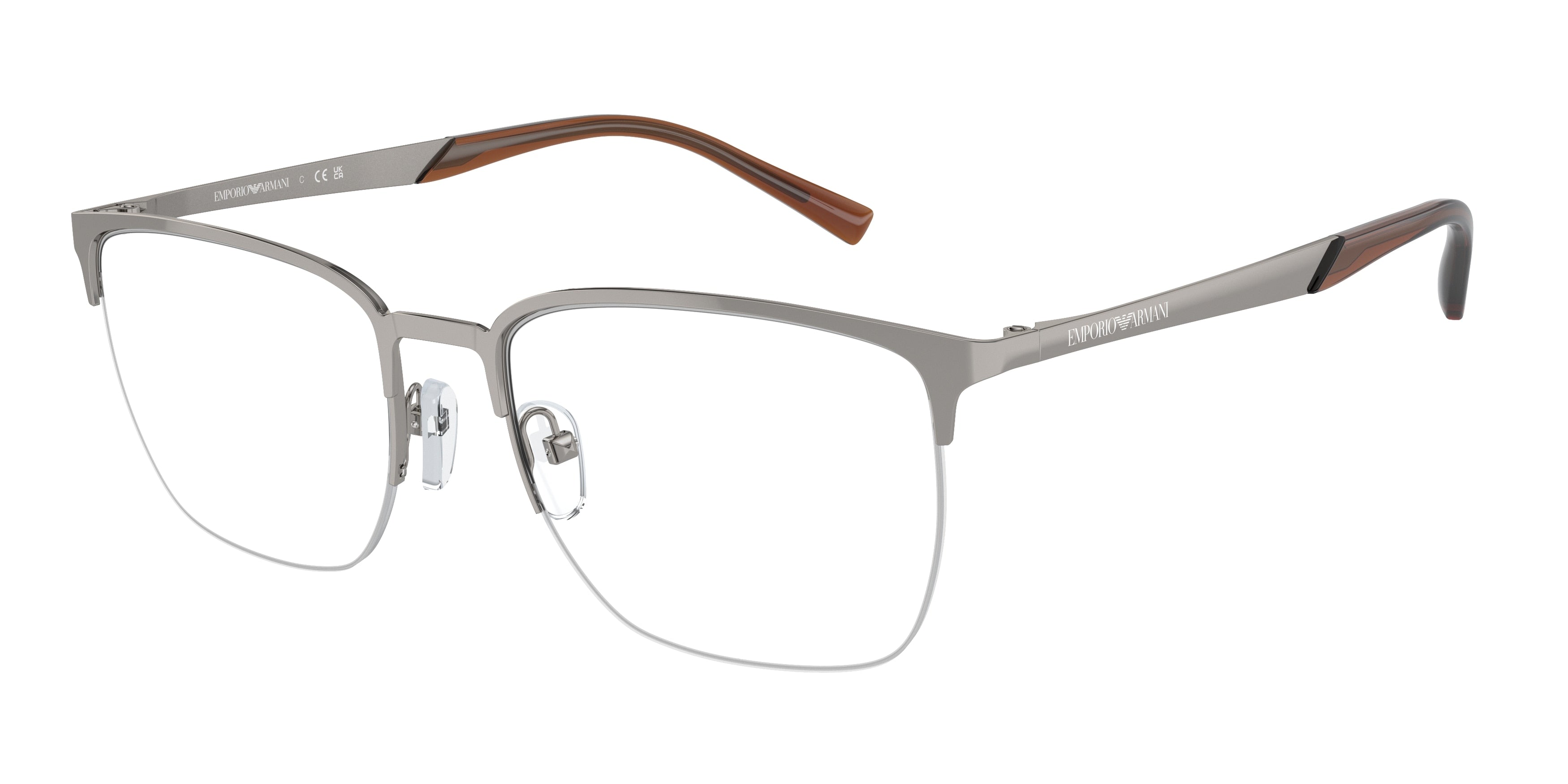 Emporio Armani EA1151 Pillow Eyeglasses  3010-Gunmetal 56-145-19 - Color Map Grey