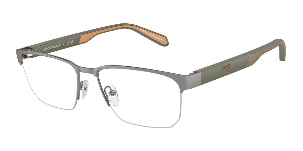 Emporio Armani EA1162 Irregular Eyeglasses  3003-Matte Gunmetal 56-145-17 - Color Map Grey