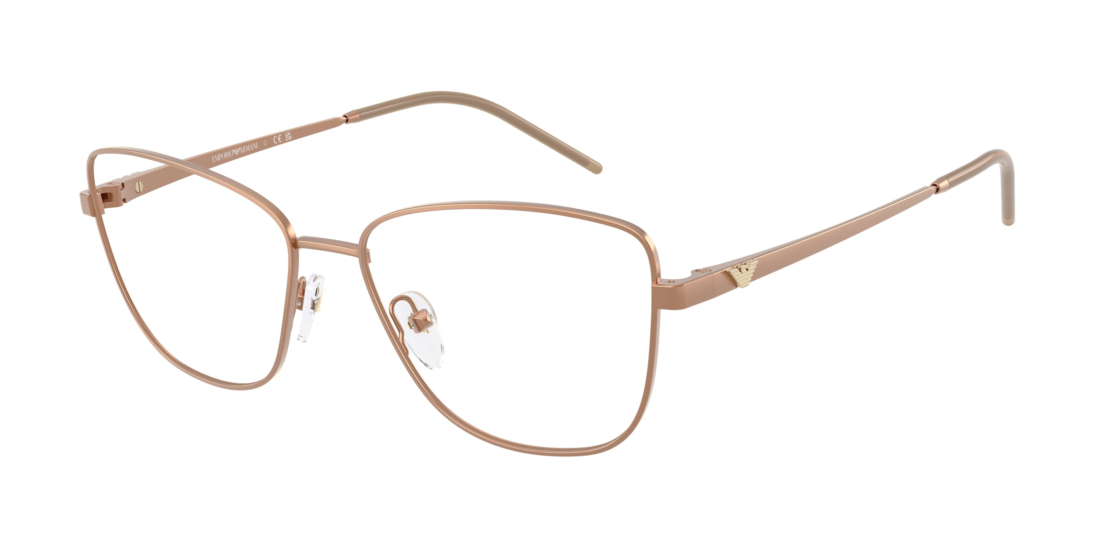 Emporio Armani EA1172 Irregular Eyeglasses  3400-Matte Tundra 55-140-16 - Color Map Brown