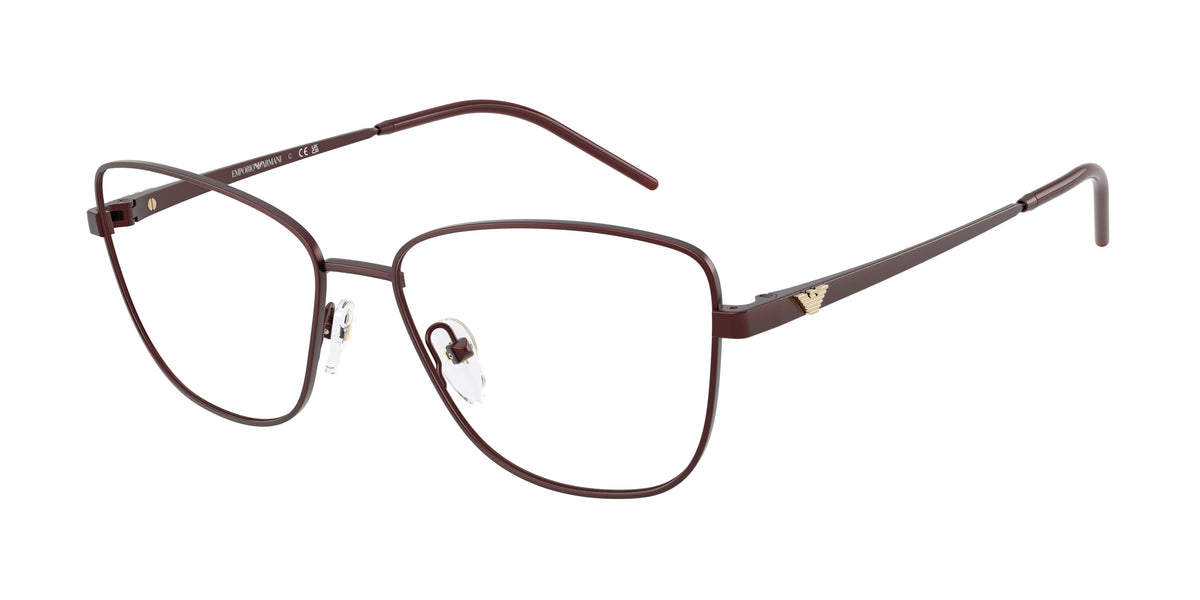 Emporio Armani EA1172 Irregular Eyeglasses  3401-Matte Bordeaux 55-140-16 - Color Map Red