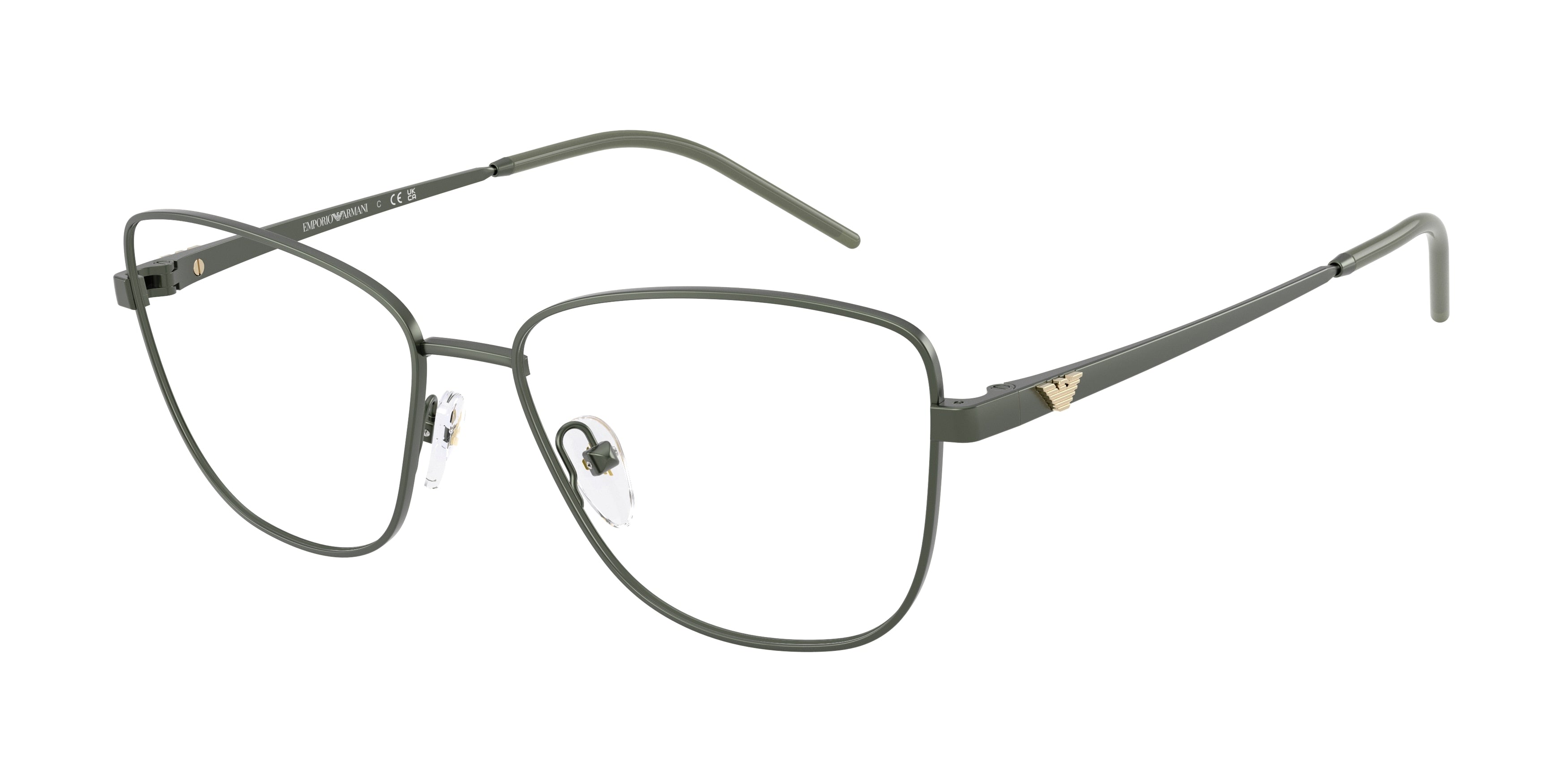 Emporio Armani EA1172 Irregular Eyeglasses  3402-Matte Agave 55-140-16 - Color Map Green