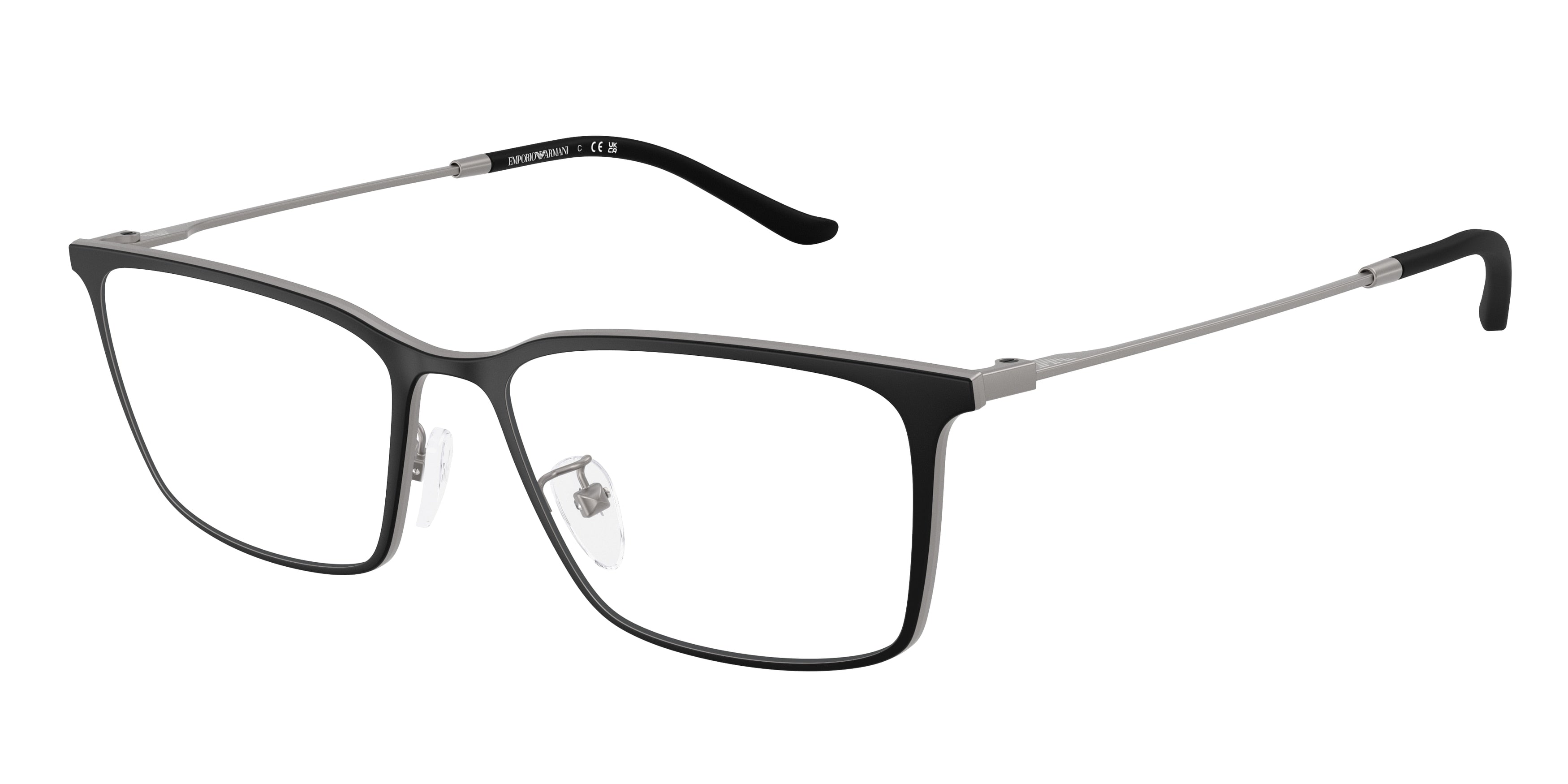 Emporio Armani EA1173D Pillow Eyeglasses  3051-Matte Black 55-145-17 - Color Map Black