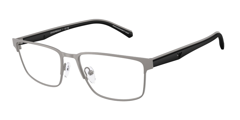 Emporio Armani EA1175 Rectangle Eyeglasses  3003-Matte Gunmetal 56-145-18 - Color Map Grey
