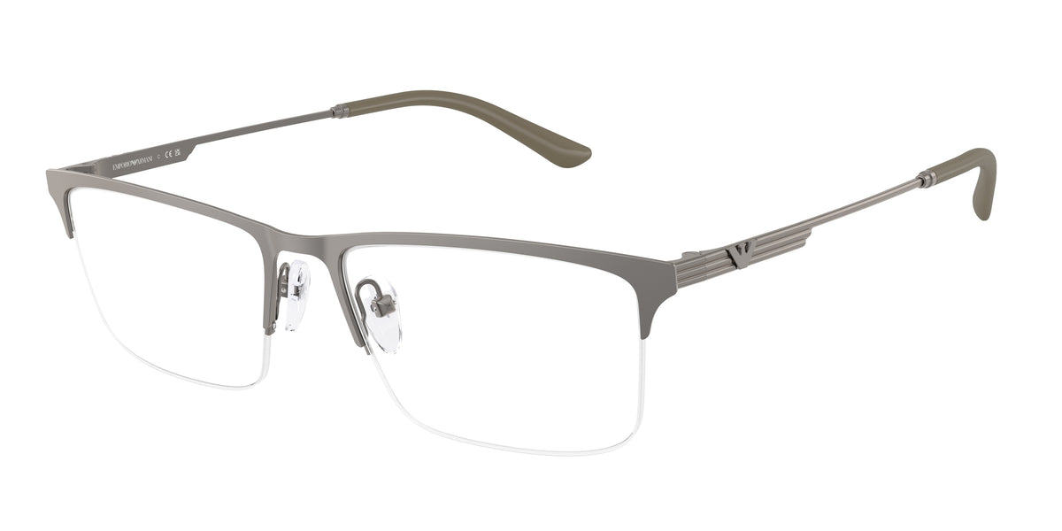 Emporio Armani EA1177 Rectangle Eyeglasses  3425-Matte Grey 57-145-18 - Color Map Grey