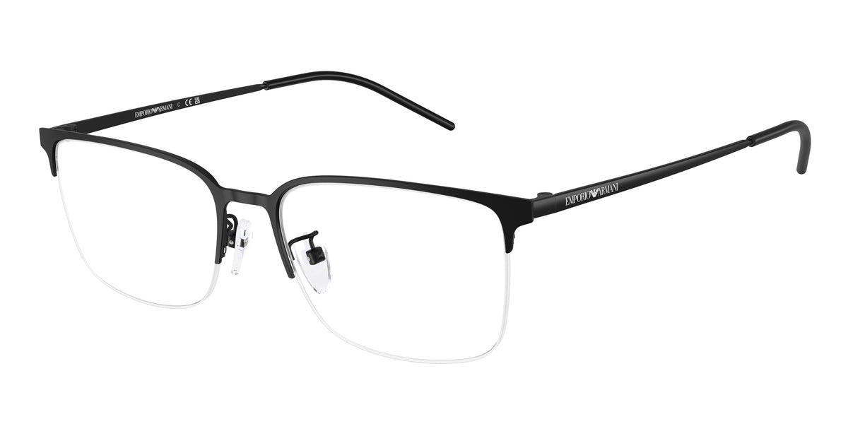 Emporio Armani EA1179D Irregular Eyeglasses  3001-Matte Black 56-145-18 - Color Map Black