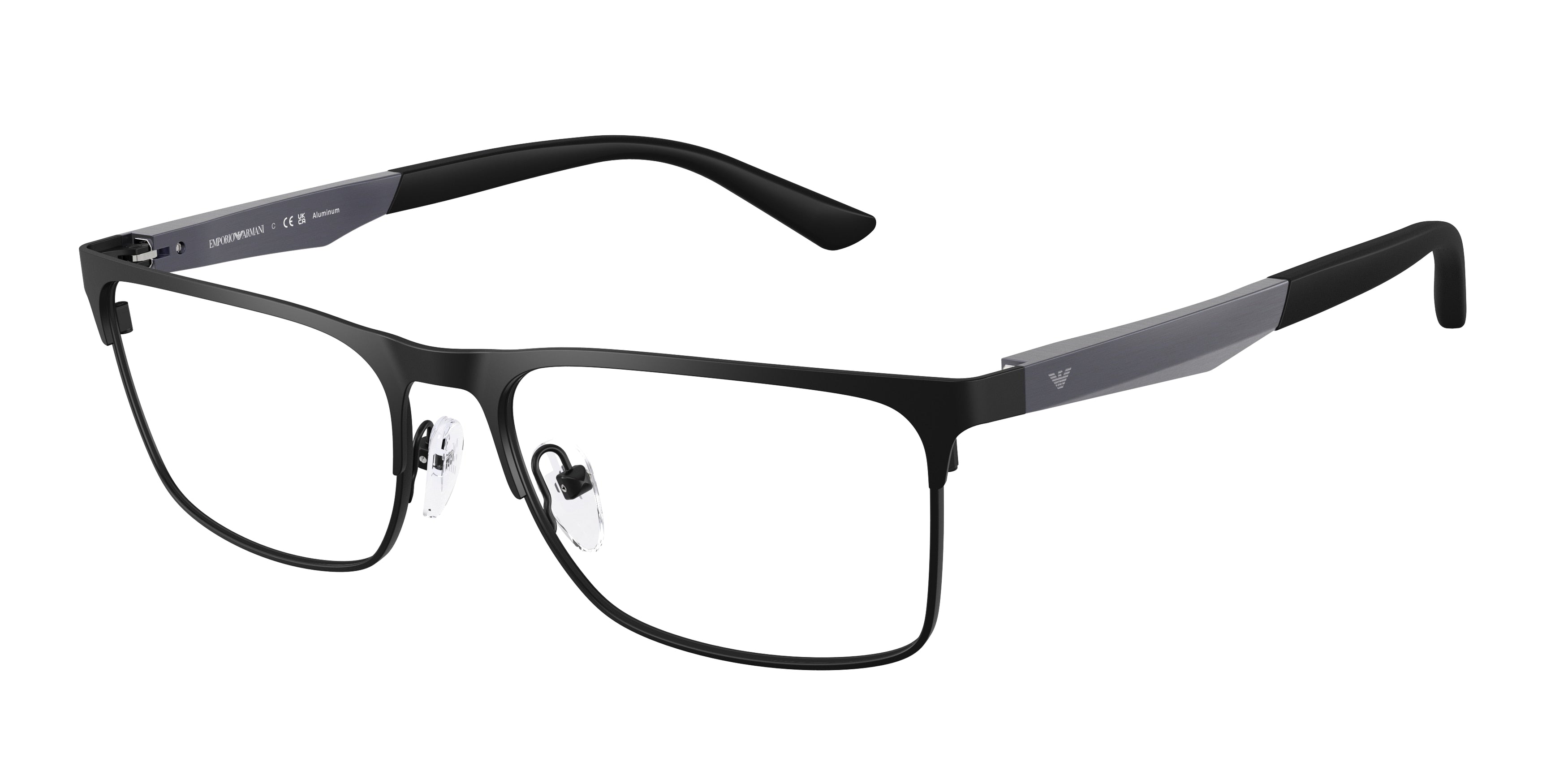 Emporio Armani EA1183 Rectangle Eyeglasses  3432-Matte Black 56-145-17 - Color Map Black