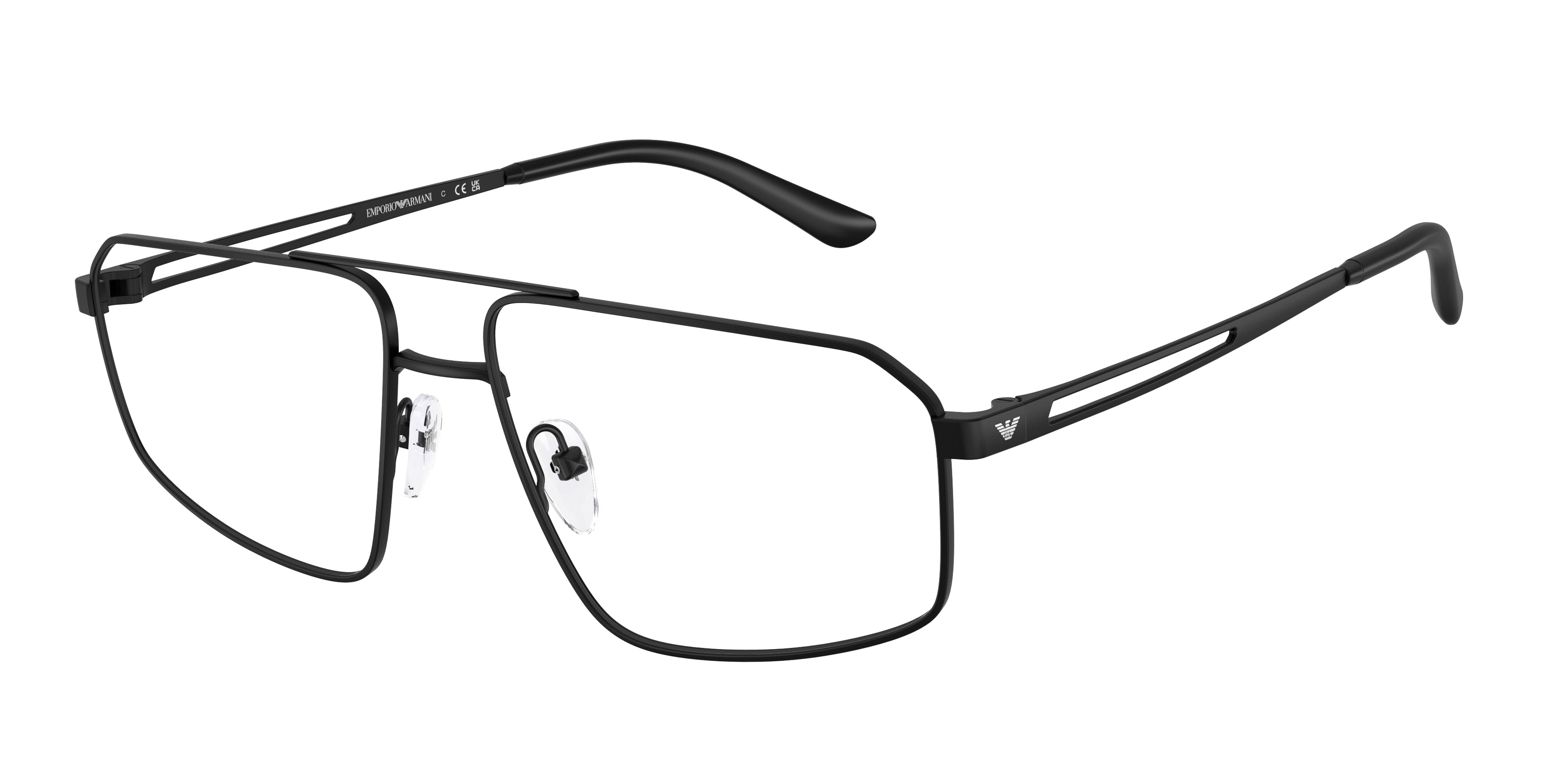 Emporio Armani EA1184 Pilot Eyeglasses  3001-Matte Black 58-145-16 - Color Map Black