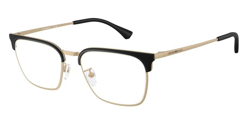 Emporio Armani EA1186D Square Eyeglasses  3002-Matte Pale Gold 55-145-19 - Color Map Gold