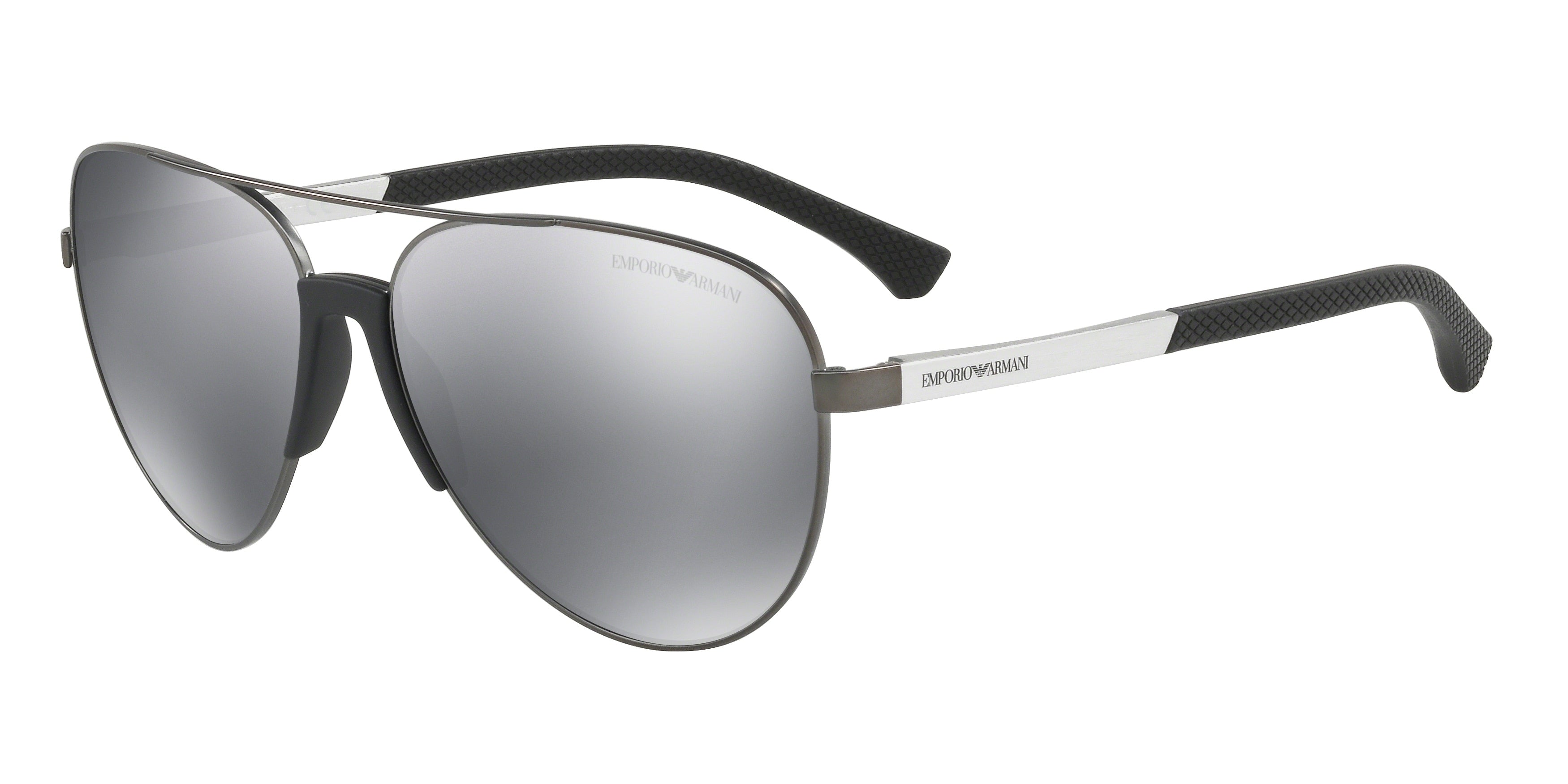Emporio Armani EA2059 Pilot Sunglasses  30106G-Matte Gunmetal 61-140-15 - Color Map Grey