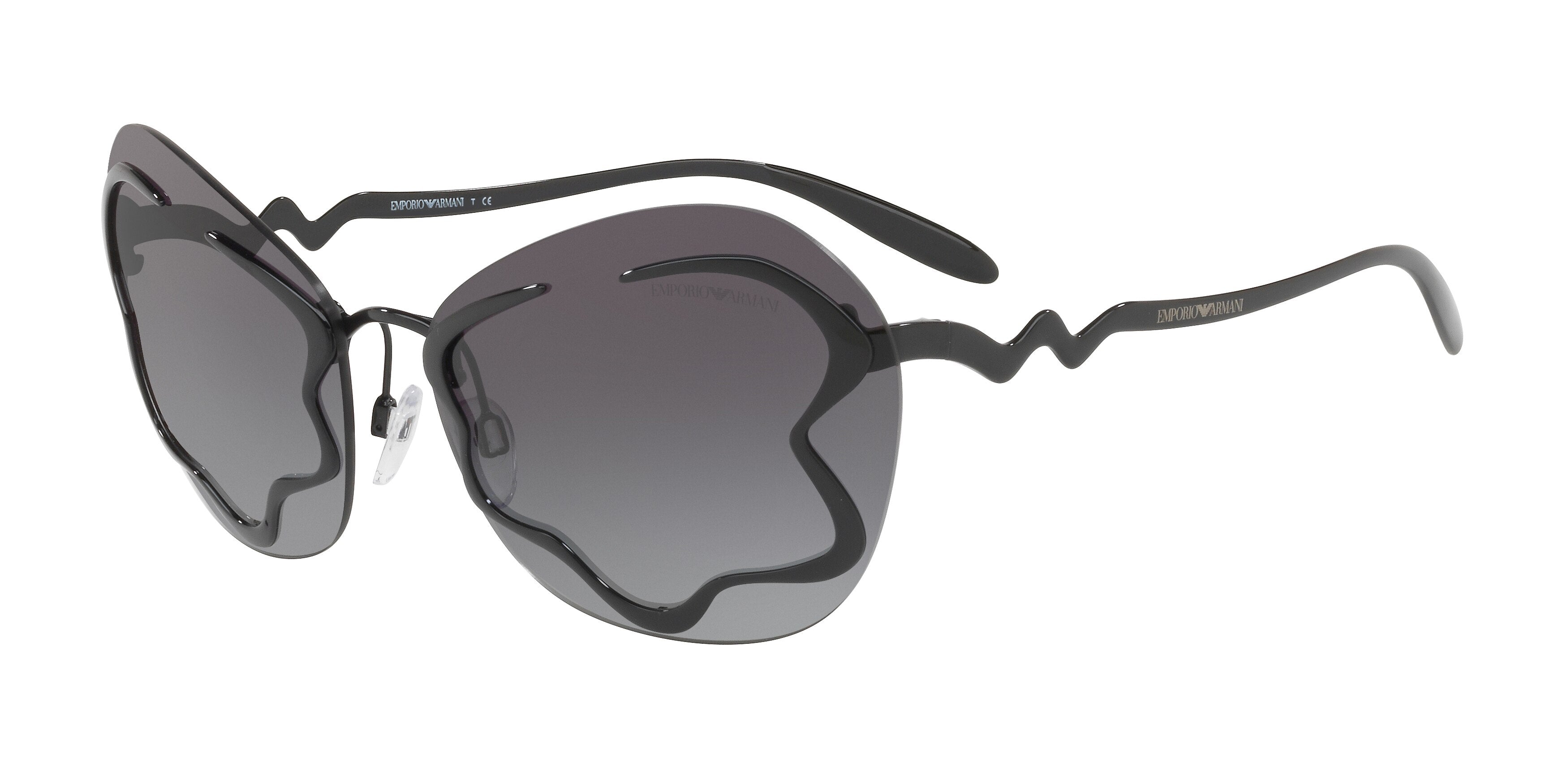 Emporio Armani EA2060 Oval Sunglasses  30148G-Black 65-135-16 - Color Map Black