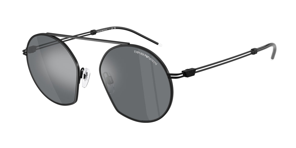 Emporio Armani EA2078 Irregular Sunglasses  30016G-Matte Black 50-140-19 - Color Map Black