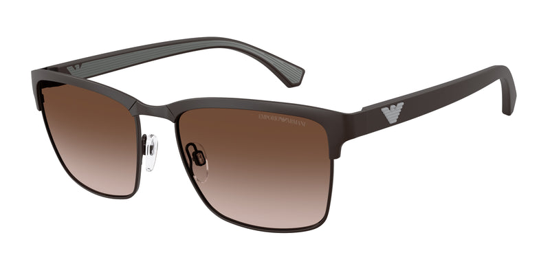 Emporio Armani EA2087 Pillow Sunglasses  339013-Matte Brown 56-142-18 - Color Map Brown