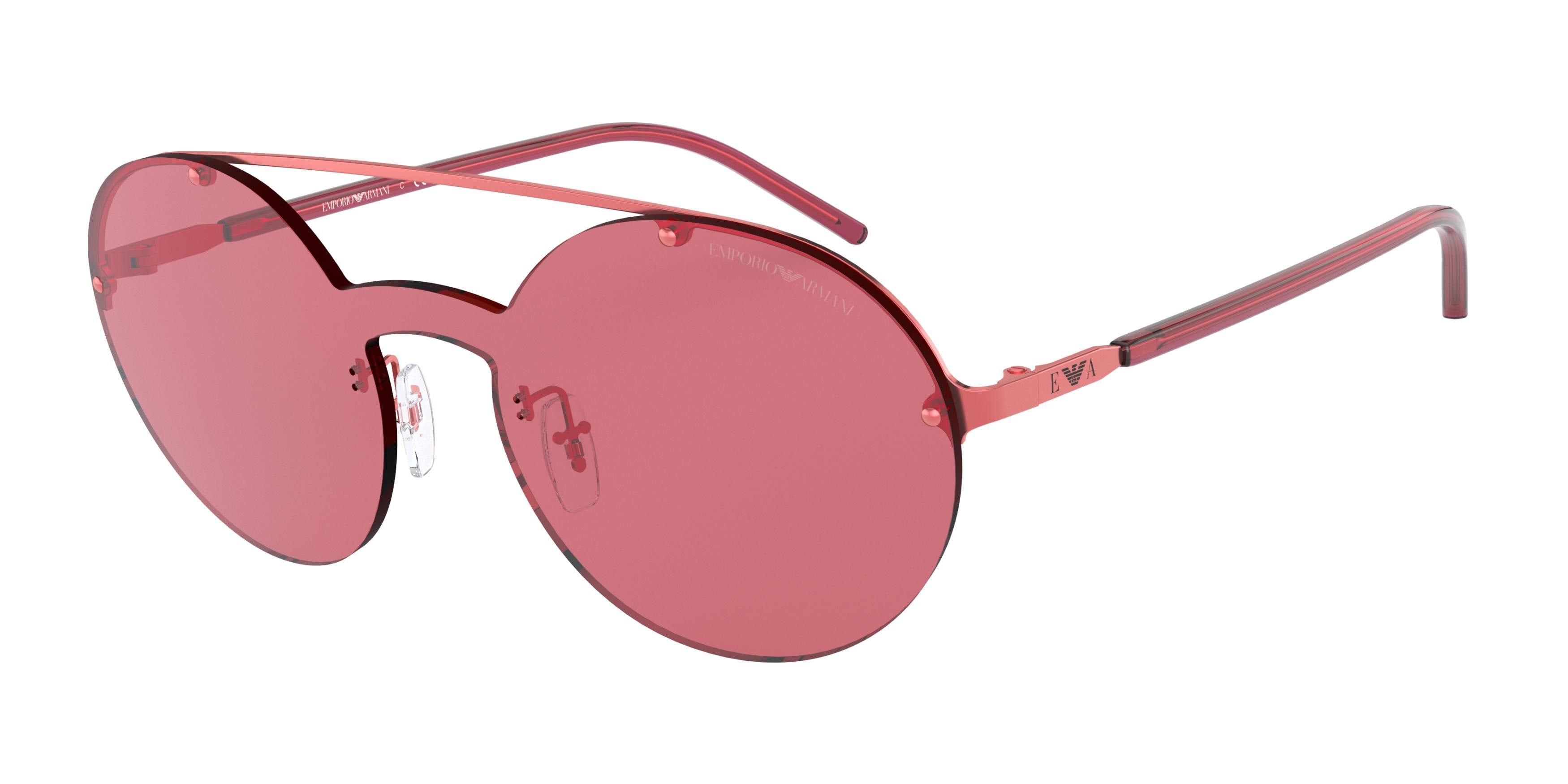 Emporio Armani EA2088 Irregular Sunglasses  329784-Shiny Red 34-145-134 - Color Map Red