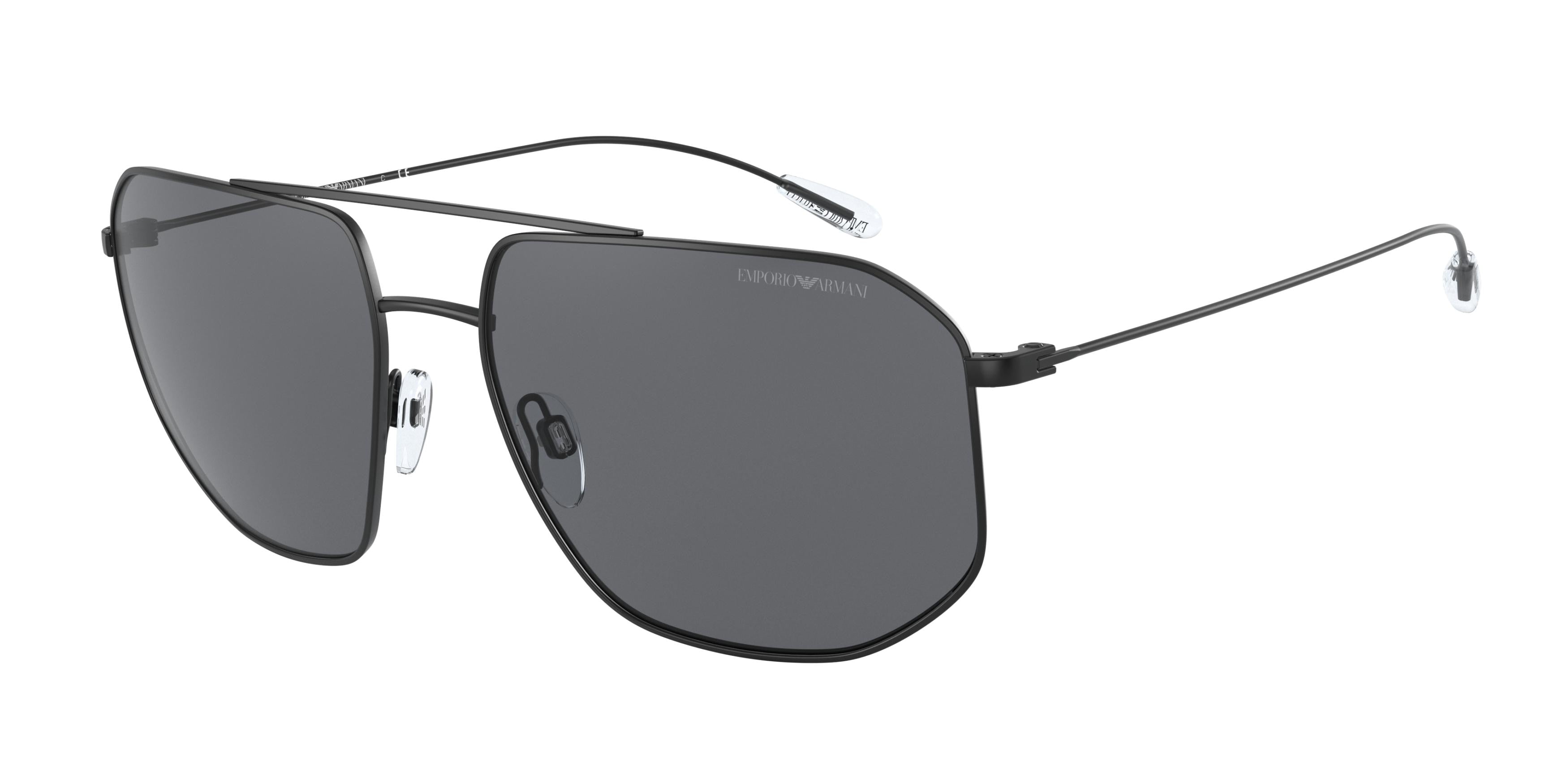 Emporio Armani EA2097 Square Sunglasses  301487-Matte Black 59-145-17 - Color Map Black