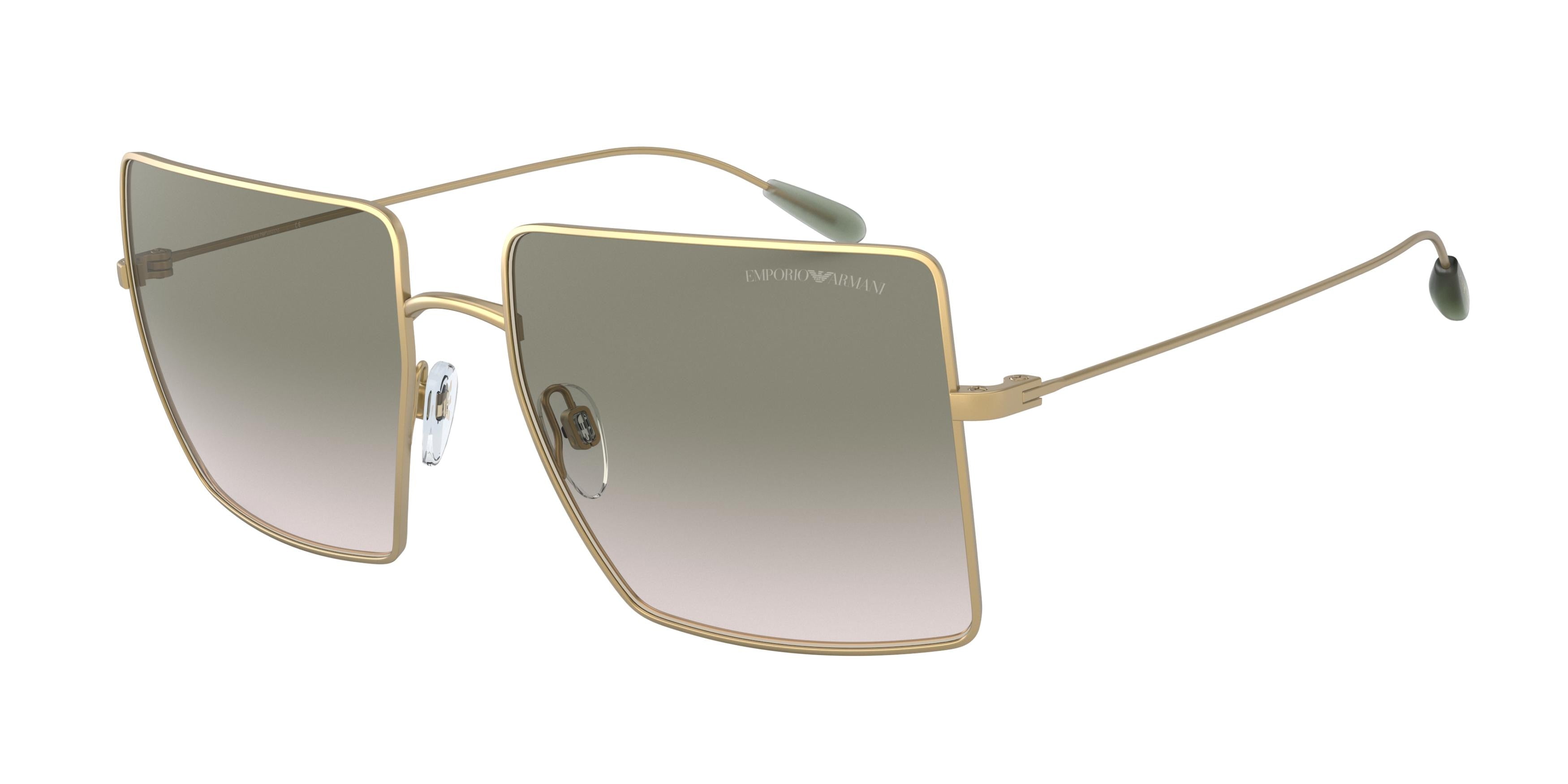 Emporio Armani EA2101 Square Sunglasses  30022C-Matte Pale Gold 49-140-17 - Color Map Gold