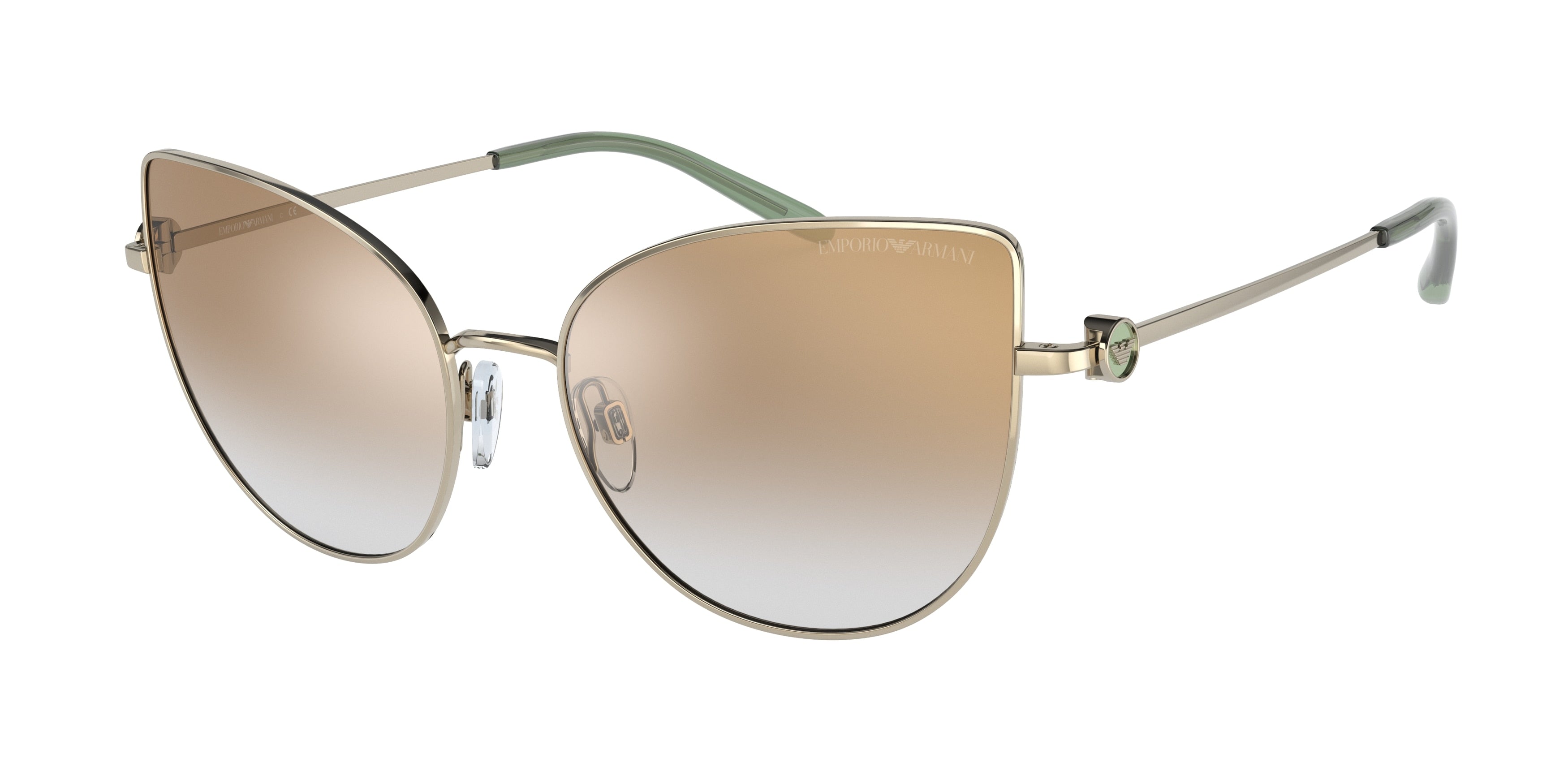 Emporio Armani EA2115 Cat Eye Sunglasses  301367-Pale Gold 56-140-17 - Color Map Gold