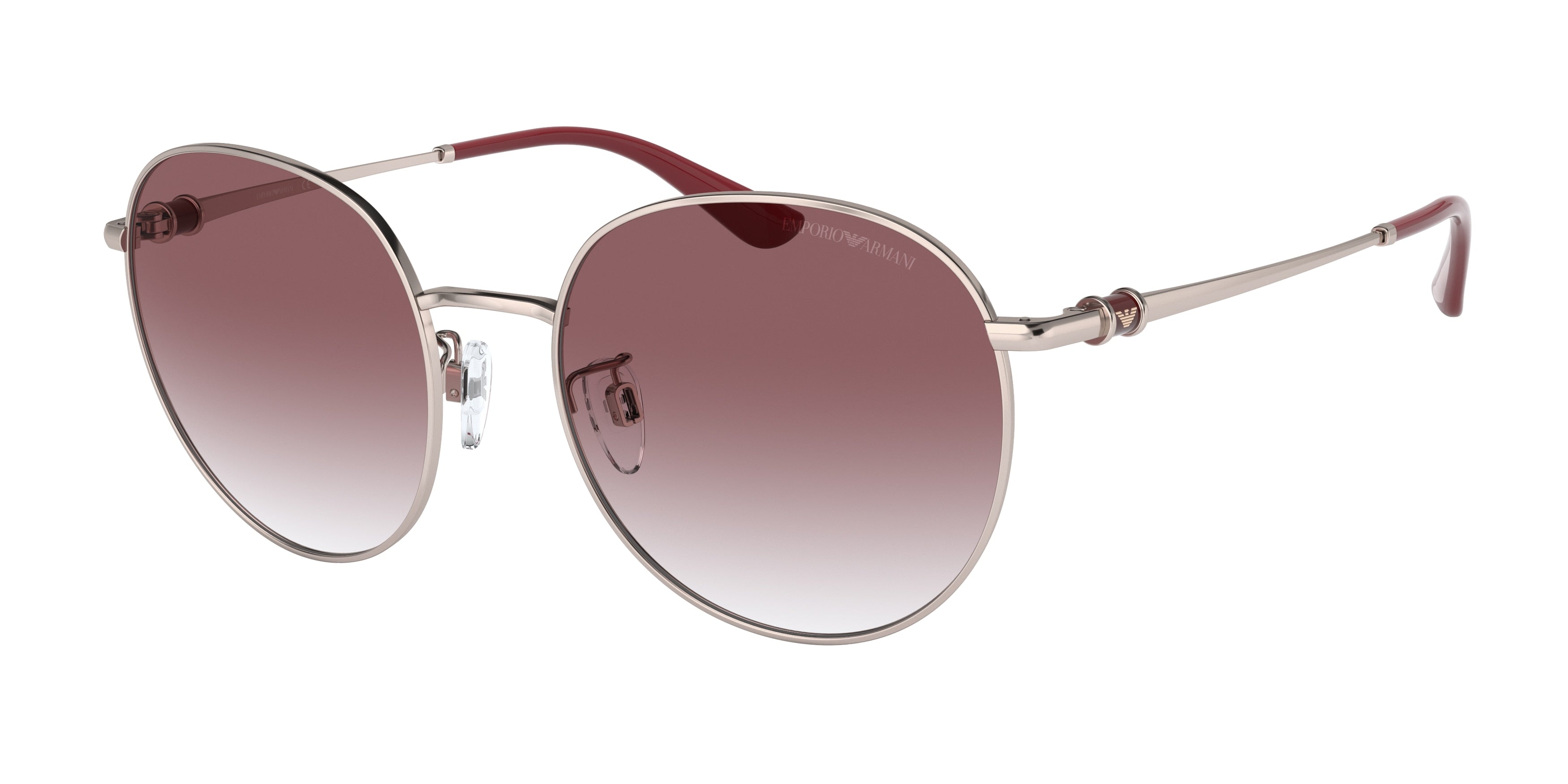 Emporio Armani EA2121D Round Sunglasses  30118H-Rose Gold 55-140-19 - Color Map Gold