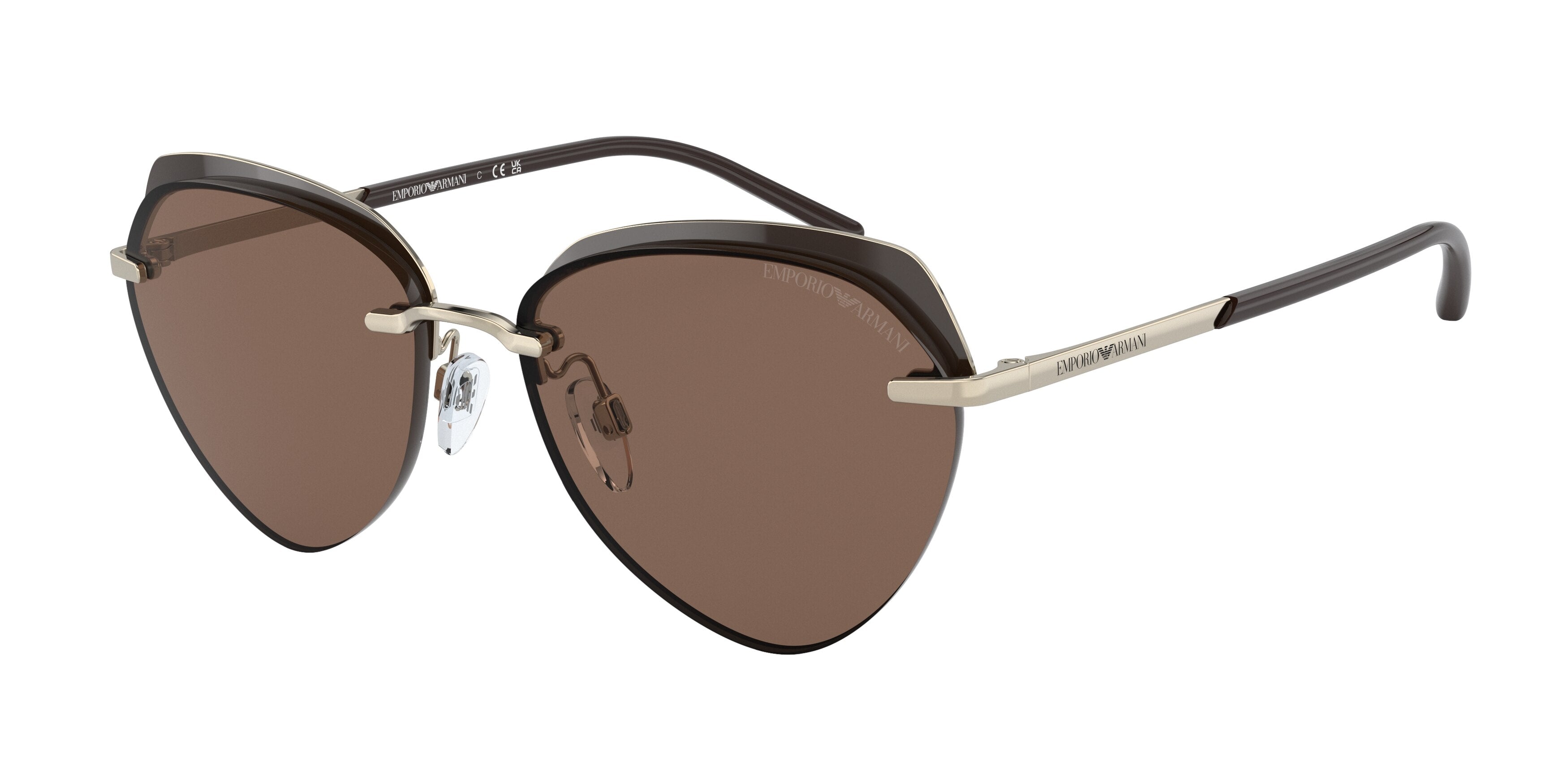 Emporio Armani EA2133 Phantos Sunglasses  301373-Shiny Pale Gold 57-140-16 - Color Map Gold