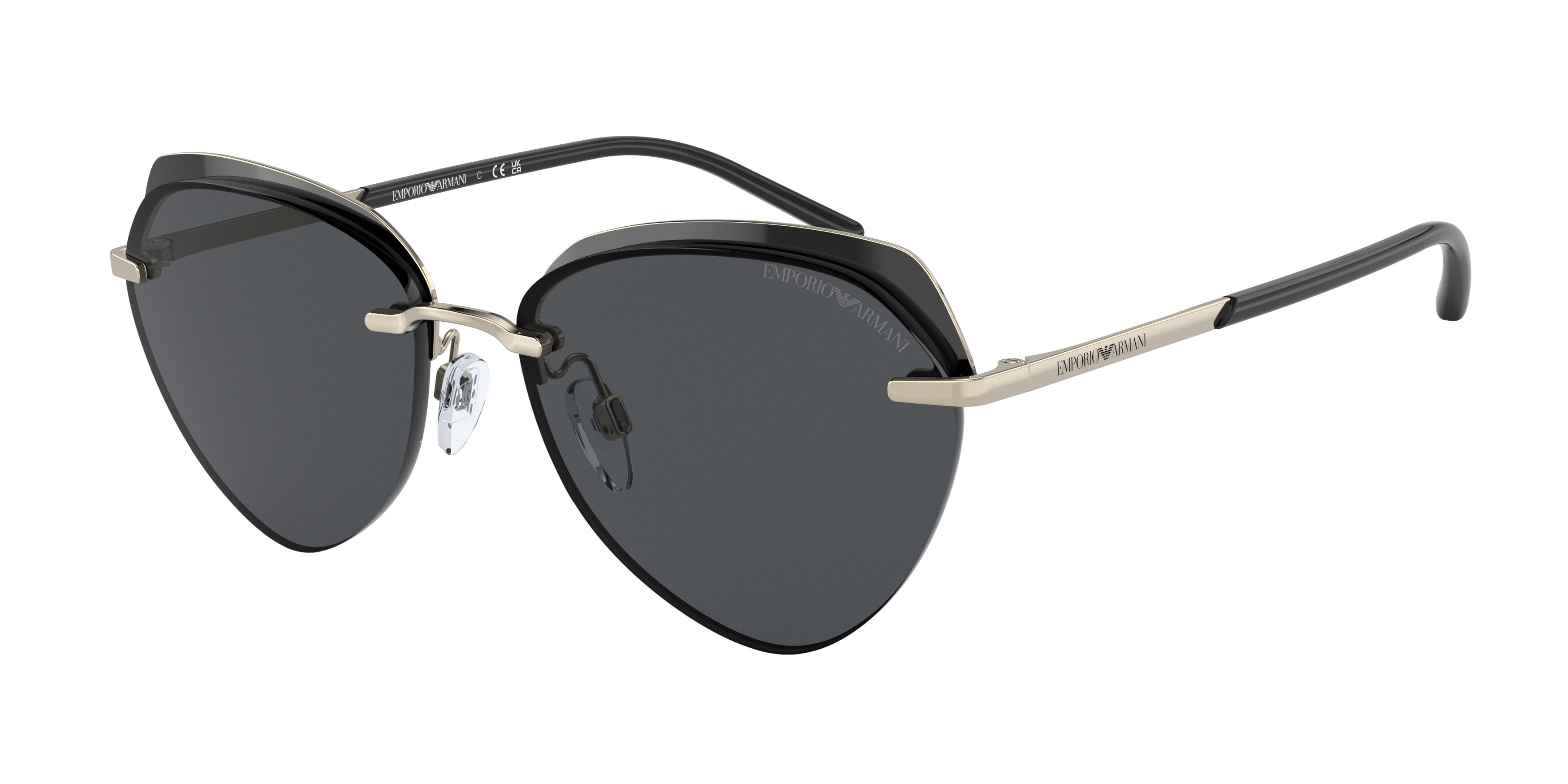 Emporio Armani EA2133 Phantos Sunglasses  301387-Shiny Pale Gold 57-140-16 - Color Map Gold