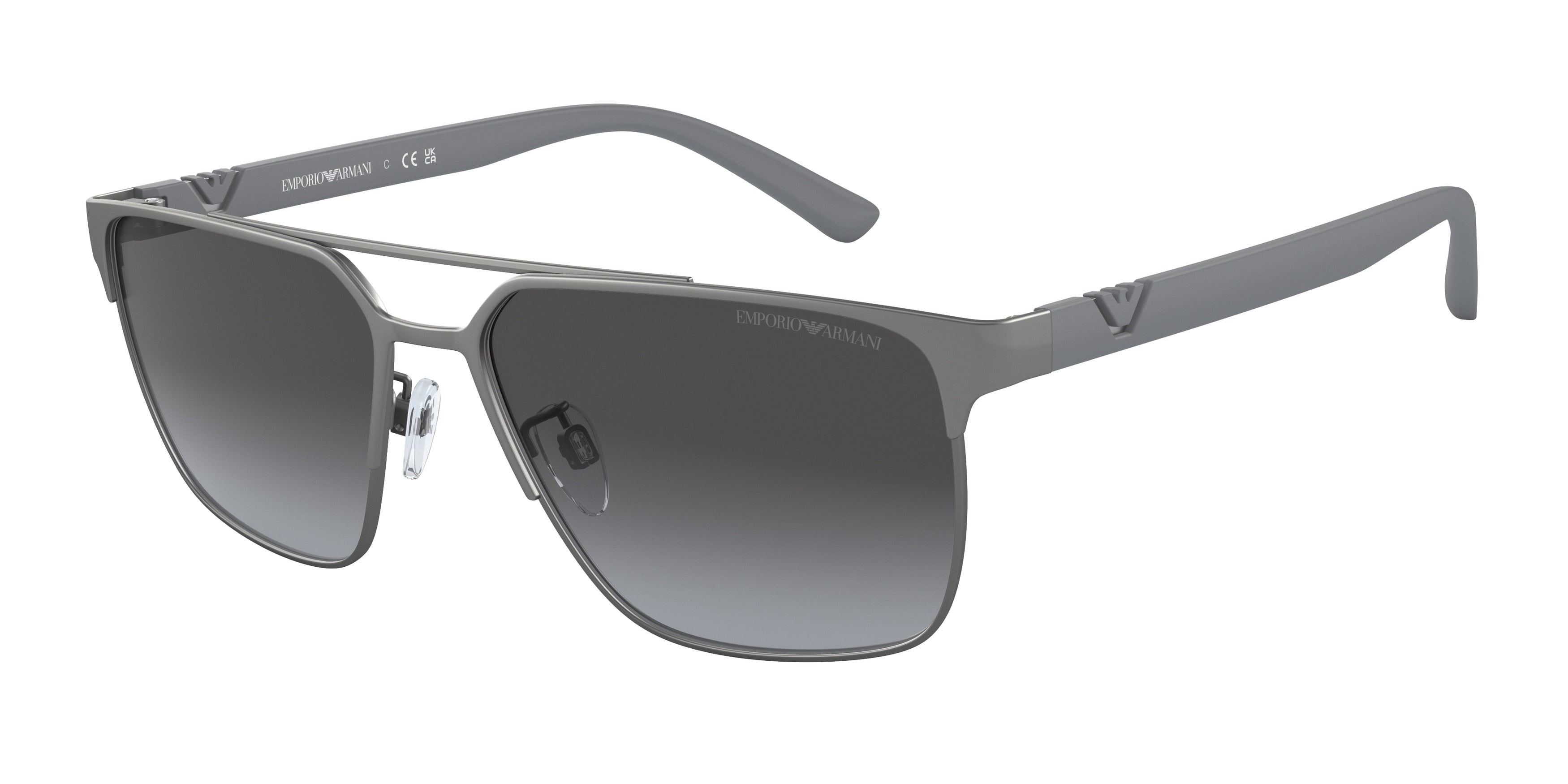 Emporio Armani EA2134 Square Sunglasses  30038G-Matte Gunmetal 58-145-16 - Color Map Grey