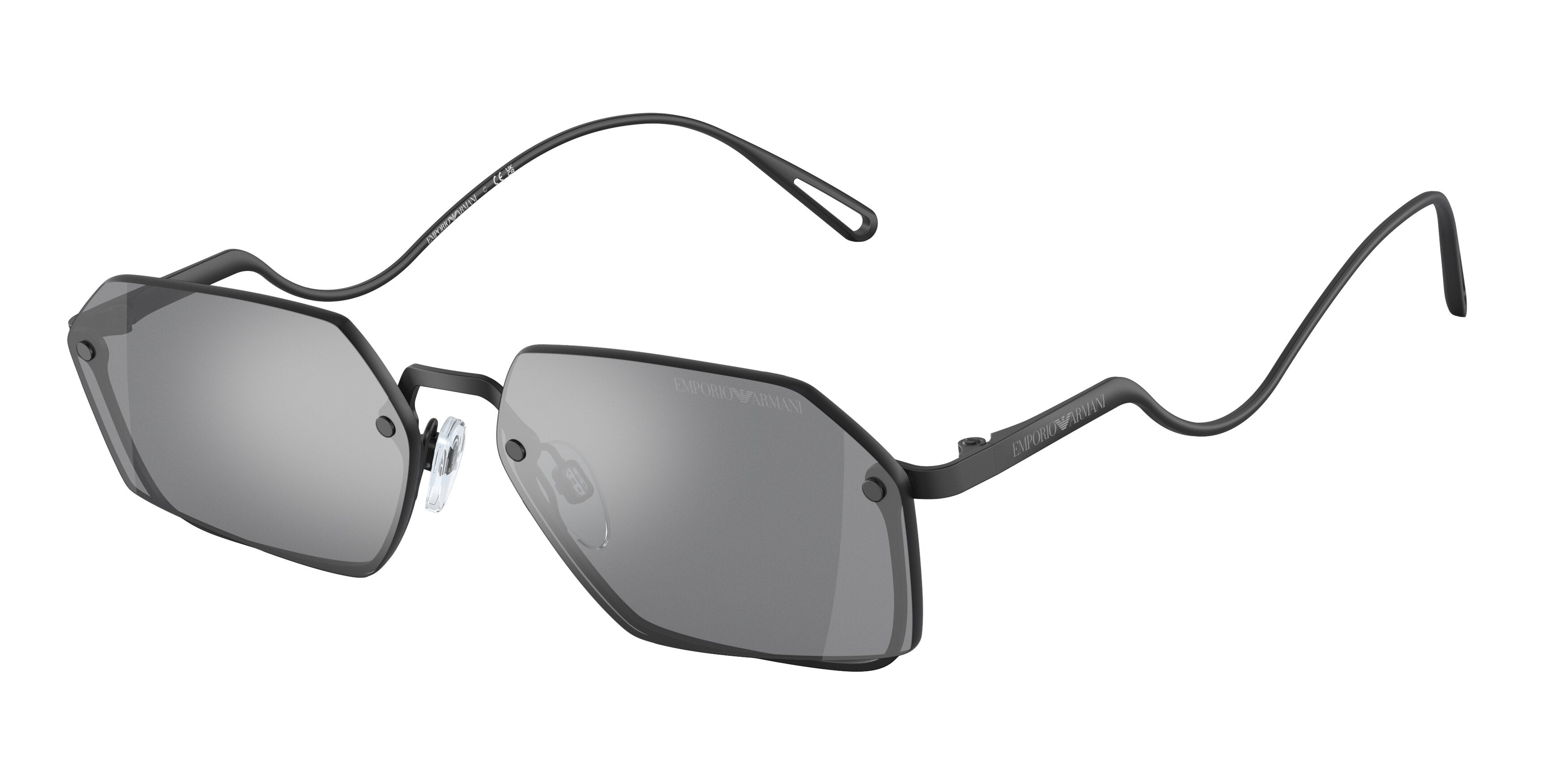 Emporio Armani EA2136 Rectangle Sunglasses  30016G-Matte Black 58-150-14 - Color Map Black