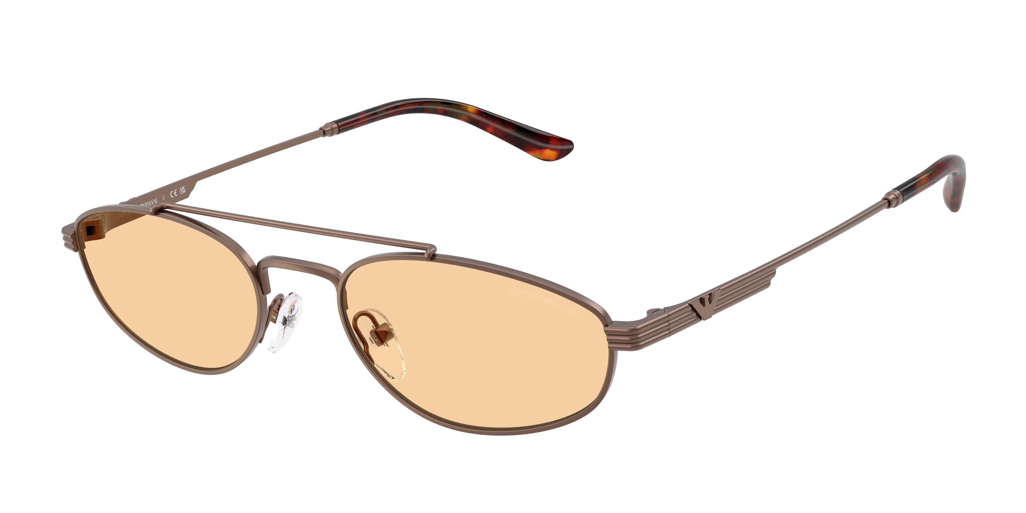 Emporio Armani EA2157 Pilot Sunglasses  3006/7-Matte Bronze 54-145-20 - Color Map Copper