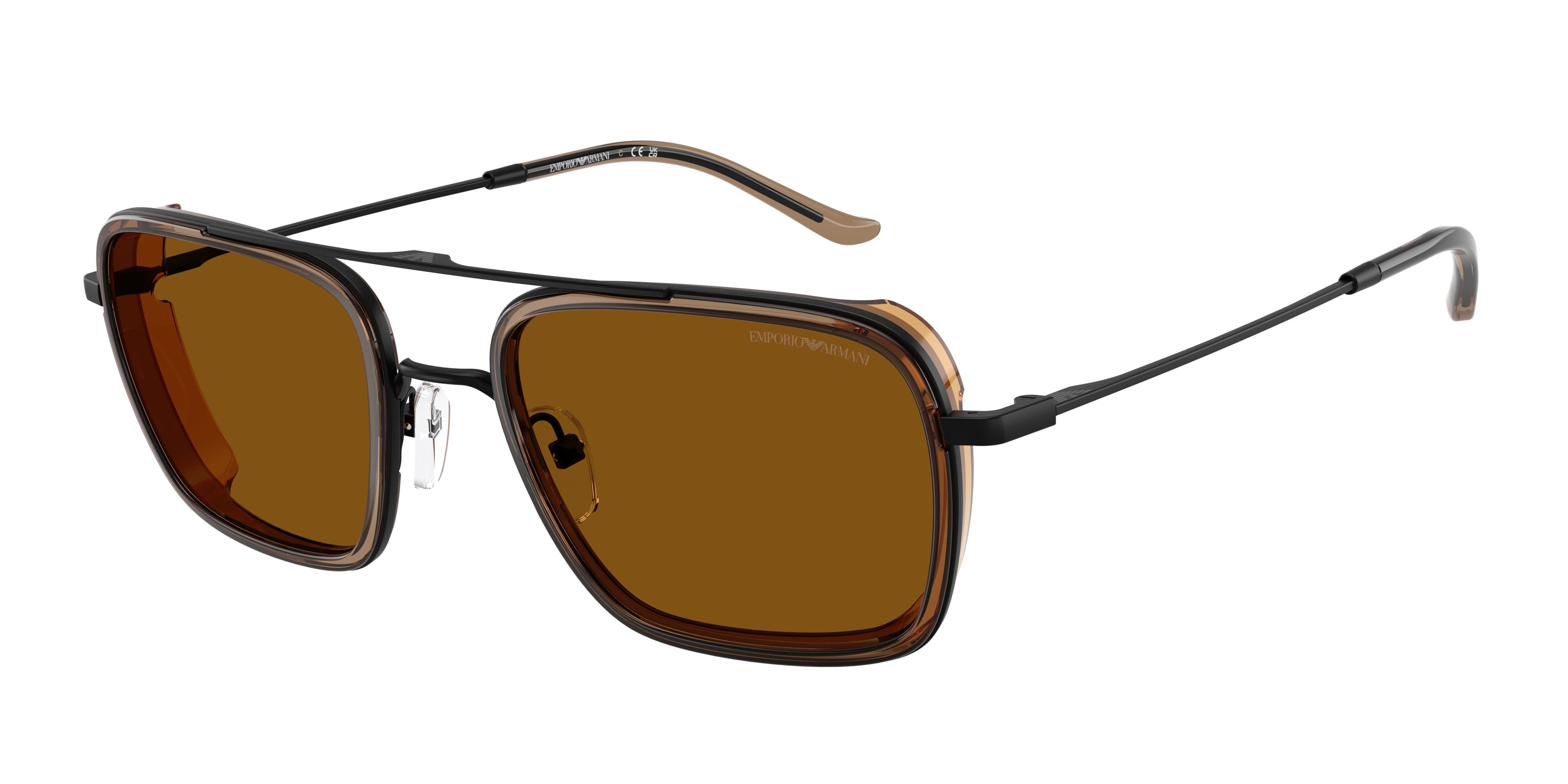 Emporio Armani EA2162 Square Sunglasses  300163-Matte Black 54-145-21 - Color Map Black