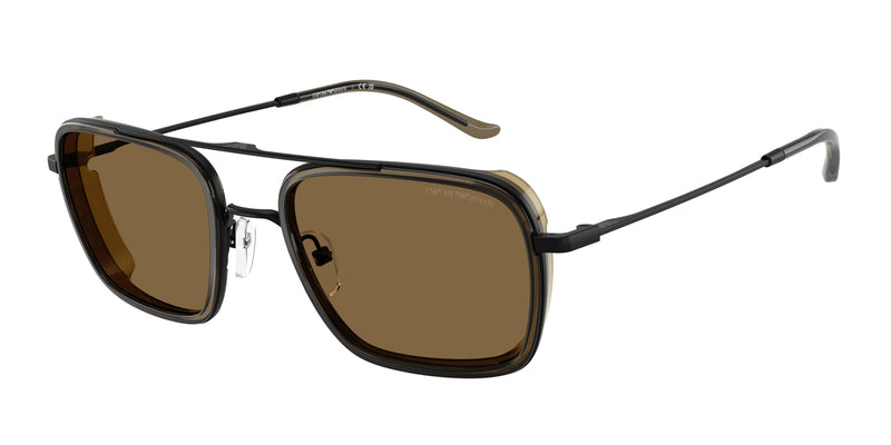 Emporio Armani EA2162 Square Sunglasses  300171-Matte Black 54-145-21 - Color Map Black