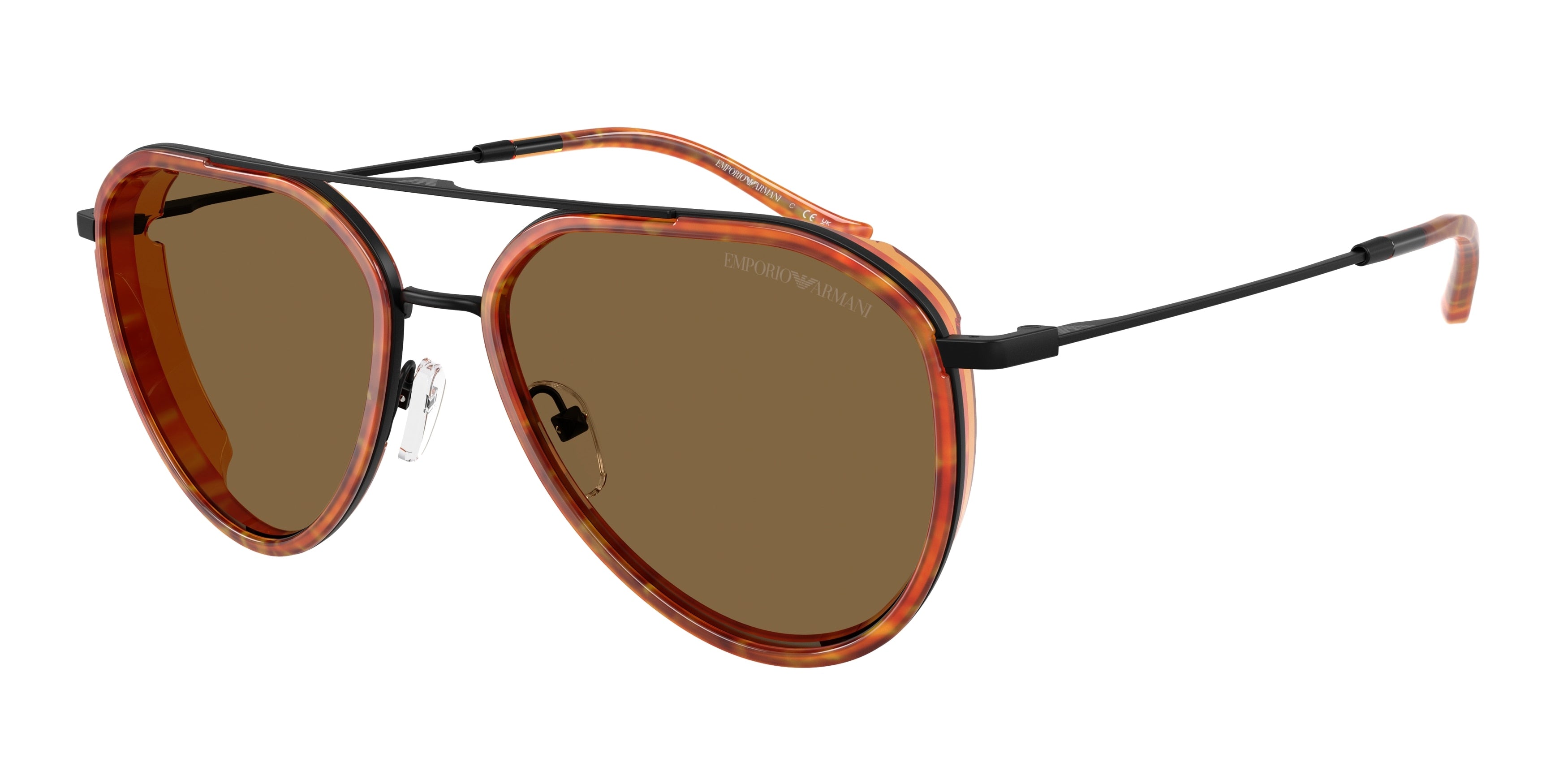 Emporio Armani EA2163 Pilot Sunglasses  3001OR-Matte Black 56-145-18 - Color Map Black