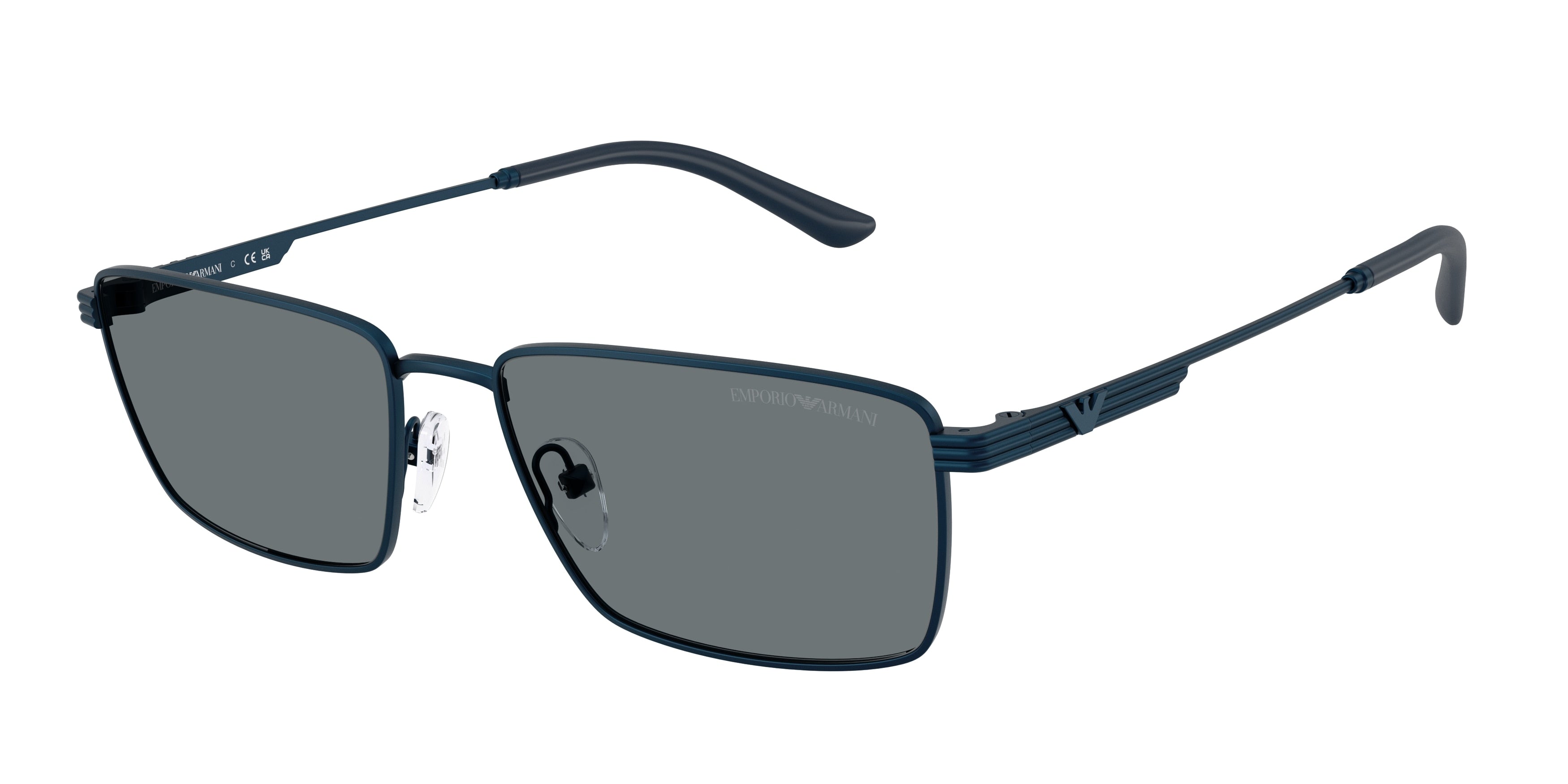 Emporio Armani EA2169 Rectangle Sunglasses  342480-Metal Blue 57-145-17 - Color Map Blue