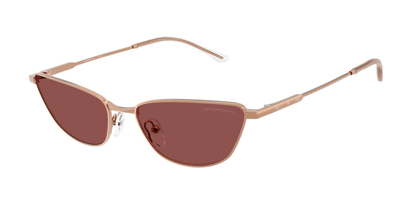 Emporio Armani EA2174B Cat Eye Sunglasses  301175-Shiny Rose Gold 55-140-17 - Color Map Gold