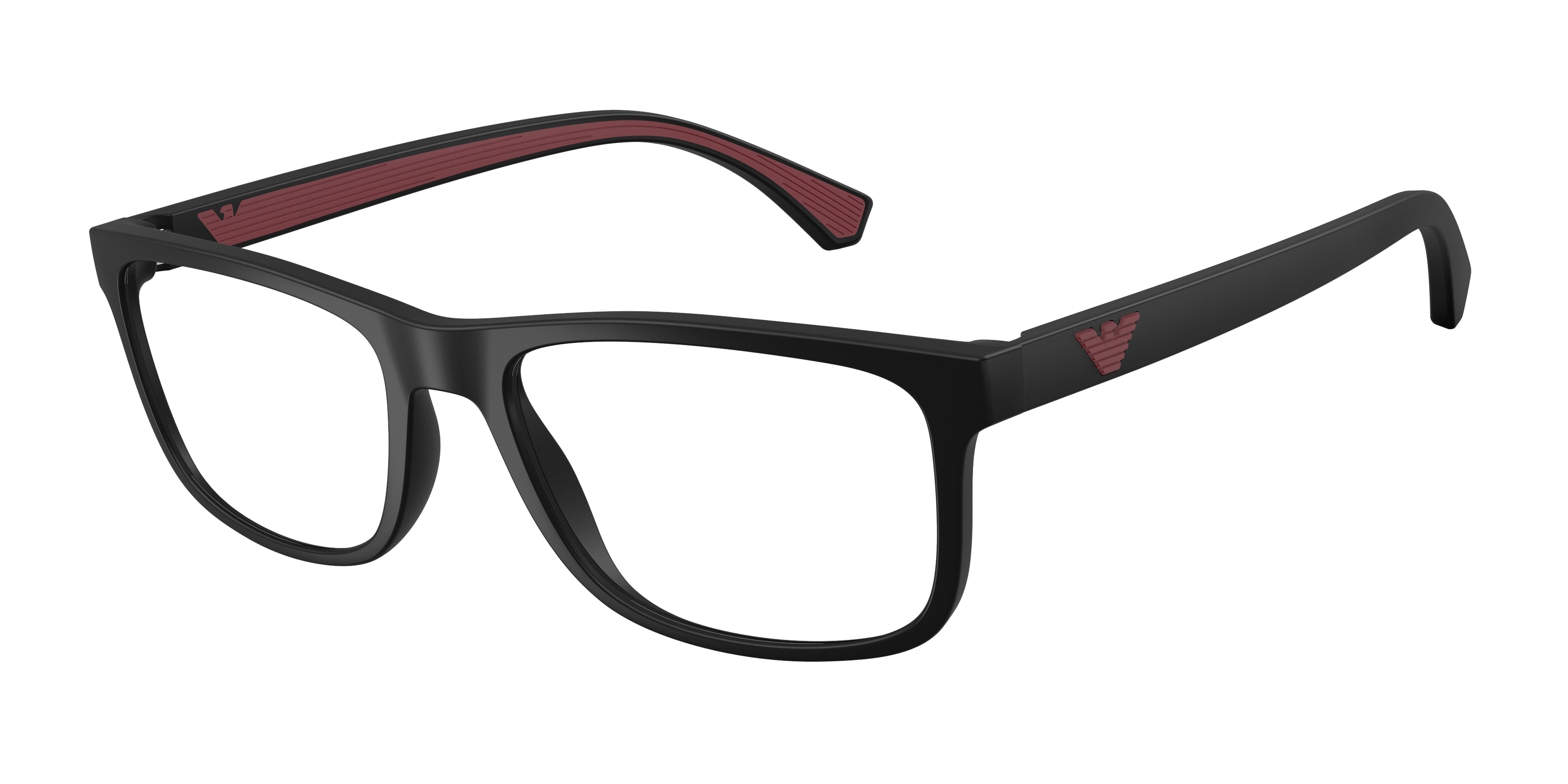 Emporio Armani EA3147 Rectangle Eyeglasses  5009-Matte Black 55-142-18 - Color Map Black