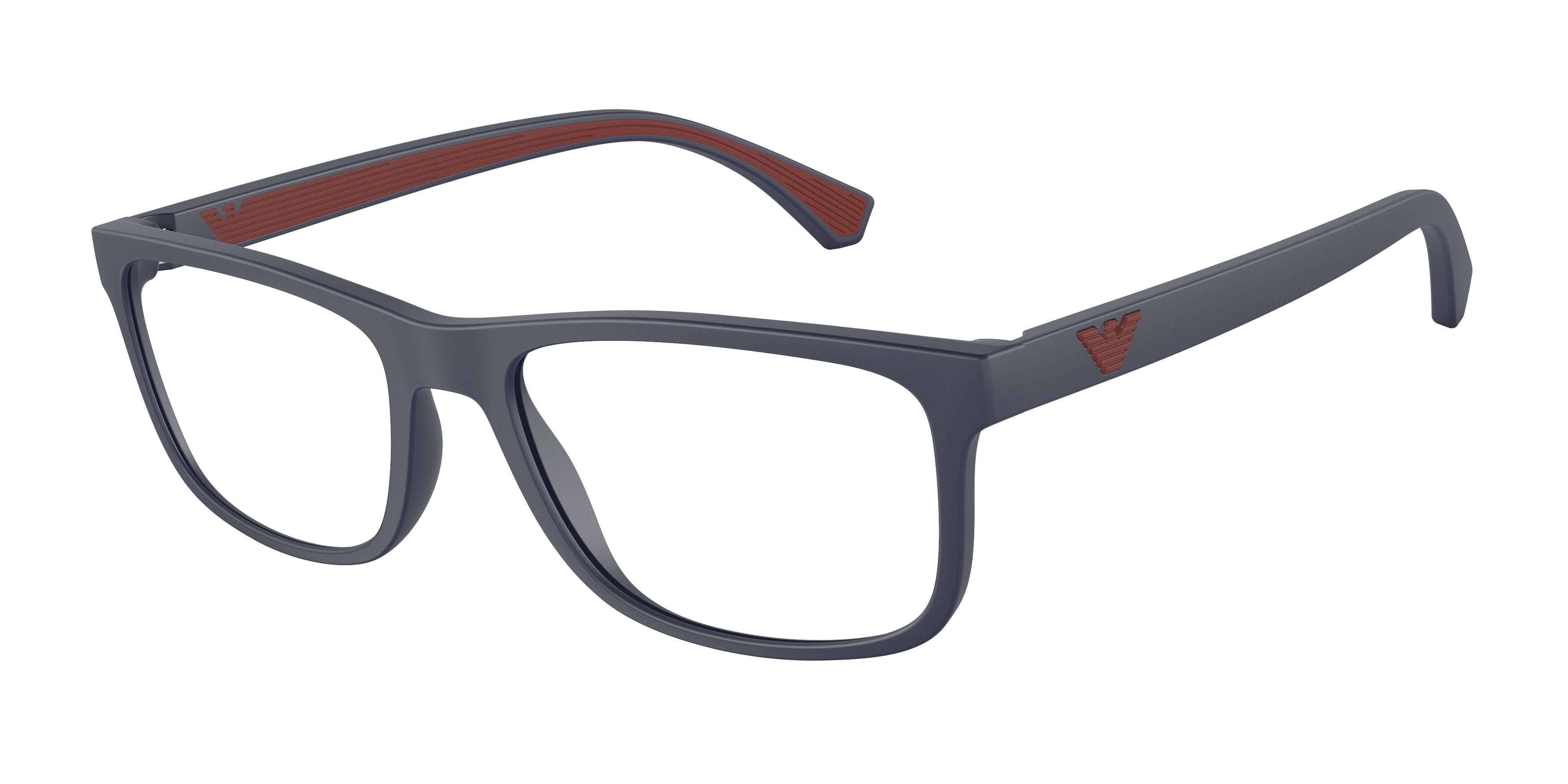 Emporio Armani EA3147 Rectangle Eyeglasses  5799-Matte Blue 55-142-18 - Color Map Blue