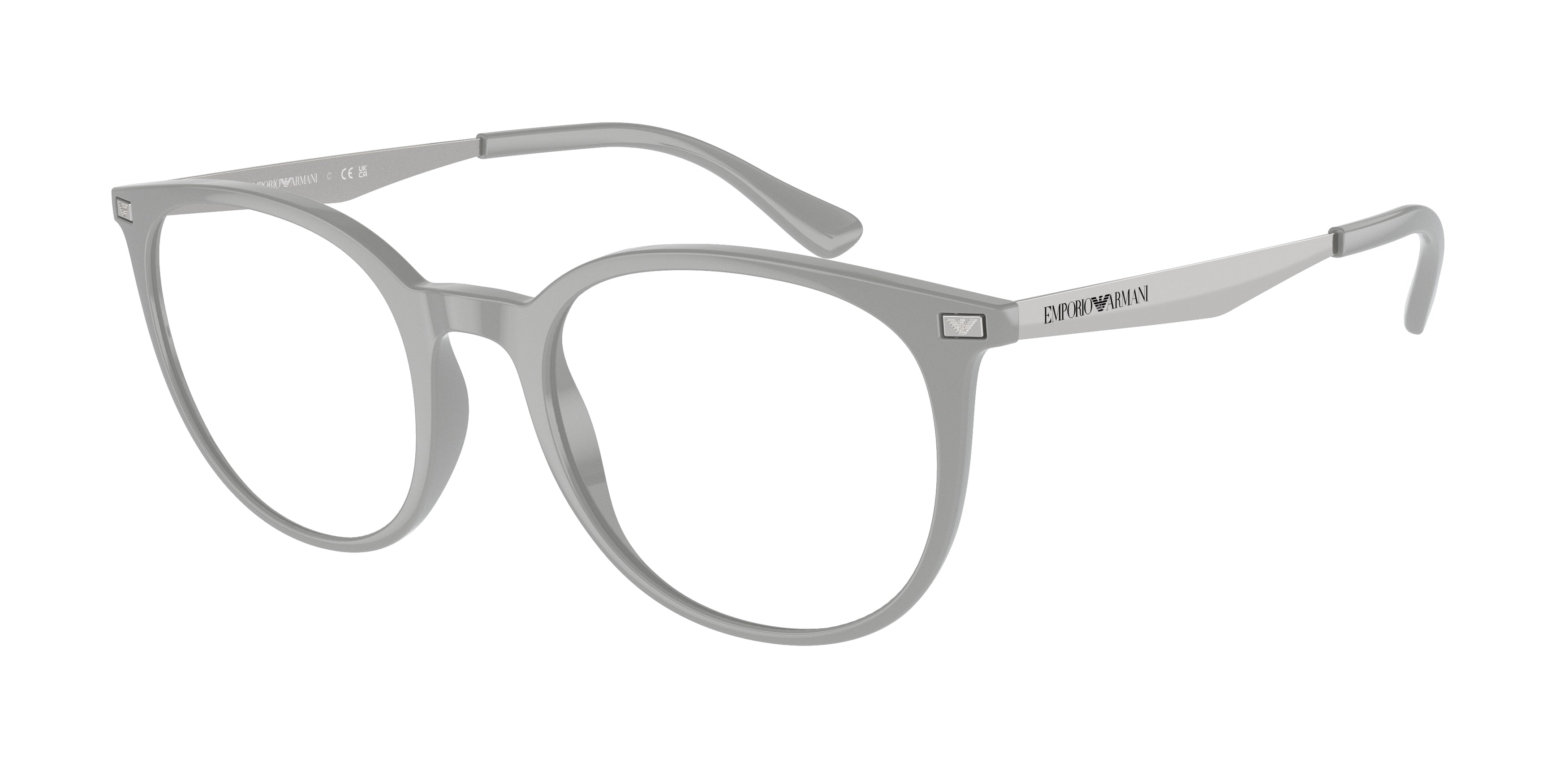Emporio Armani EA3168 Phantos Eyeglasses  5173-Shiny Grey 52-145-20 - Color Map Grey