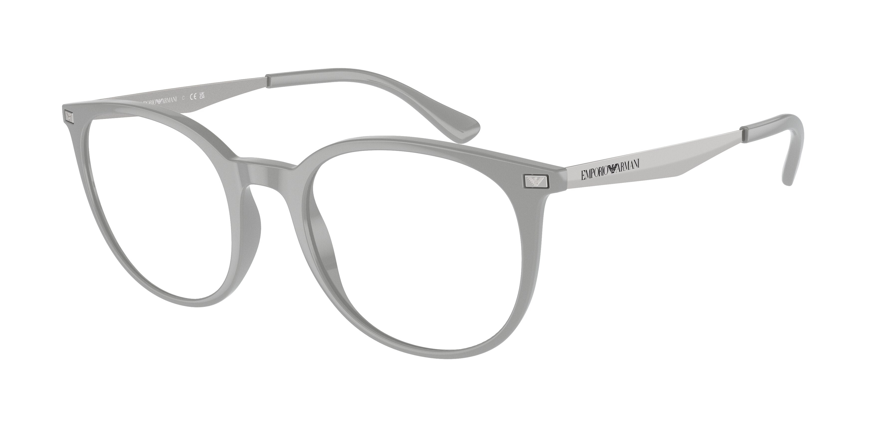 Emporio Armani EA3168 Phantos Eyeglasses  5173-Shiny Grey 52-145-20 - Color Map Grey