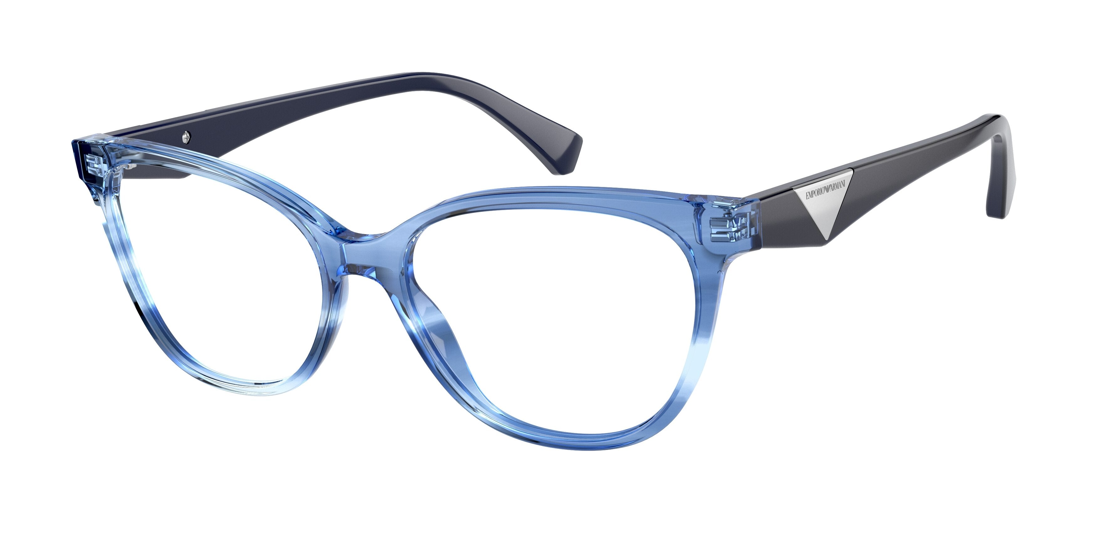 Emporio Armani EA3172 Cat Eye Eyeglasses  5020-Striped Blue 54-140-16 - Color Map Blue