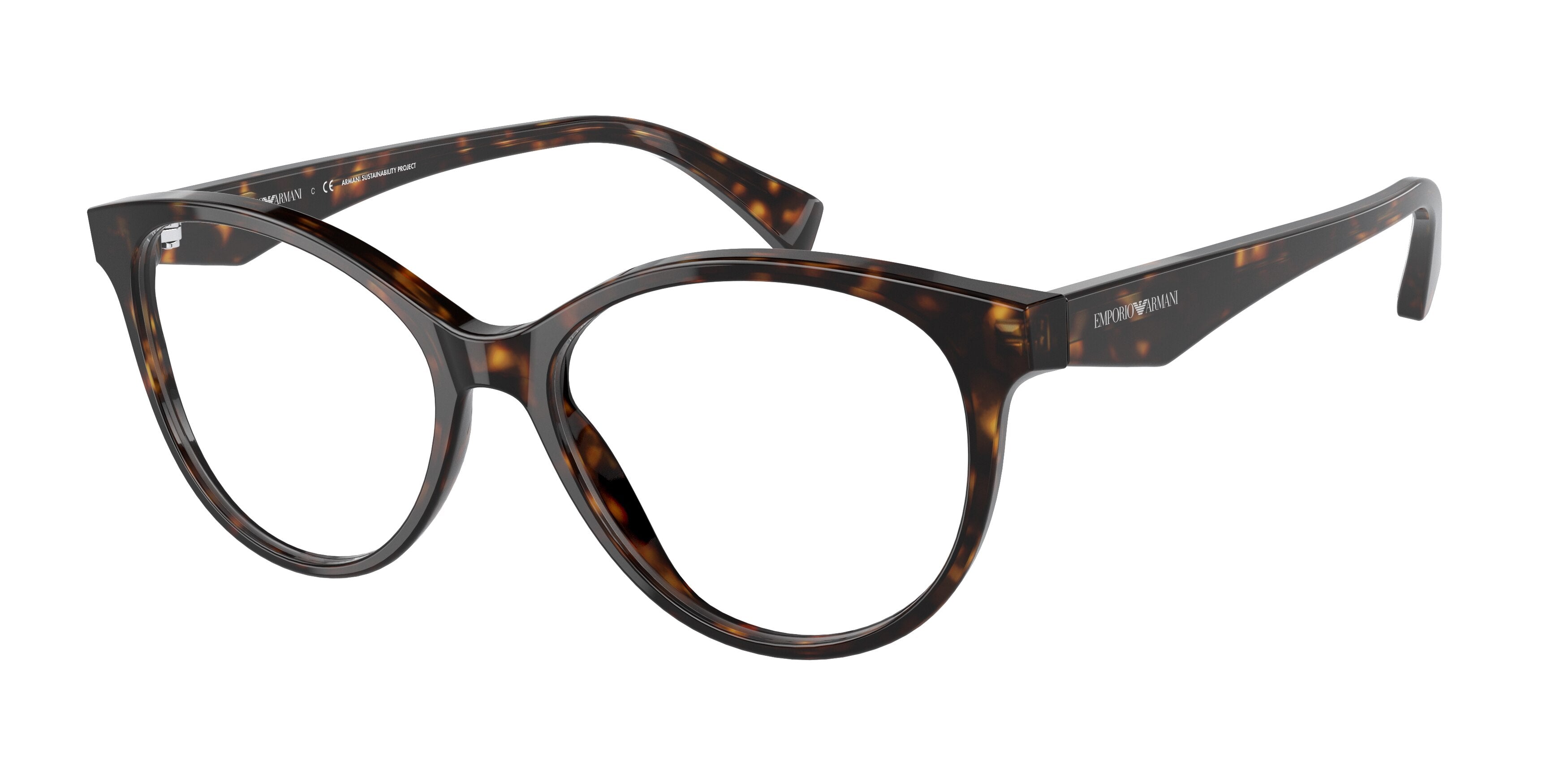 Emporio Armani EA3180 Cat Eye Eyeglasses  5879-Havana 53-140-16 - Color Map Tortoise