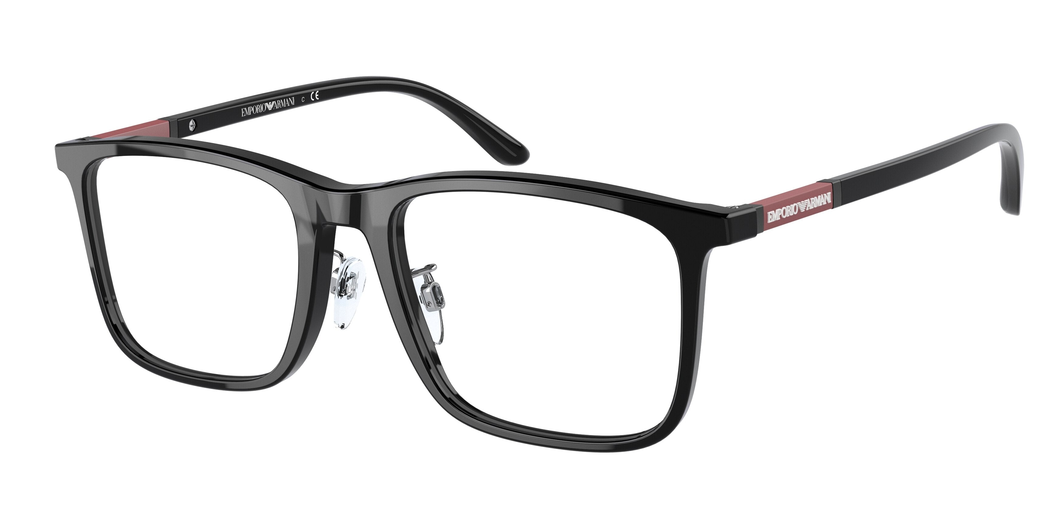 Emporio Armani EA3181F Rectangle Eyeglasses  5017-Black 55-145-19 - Color Map Black