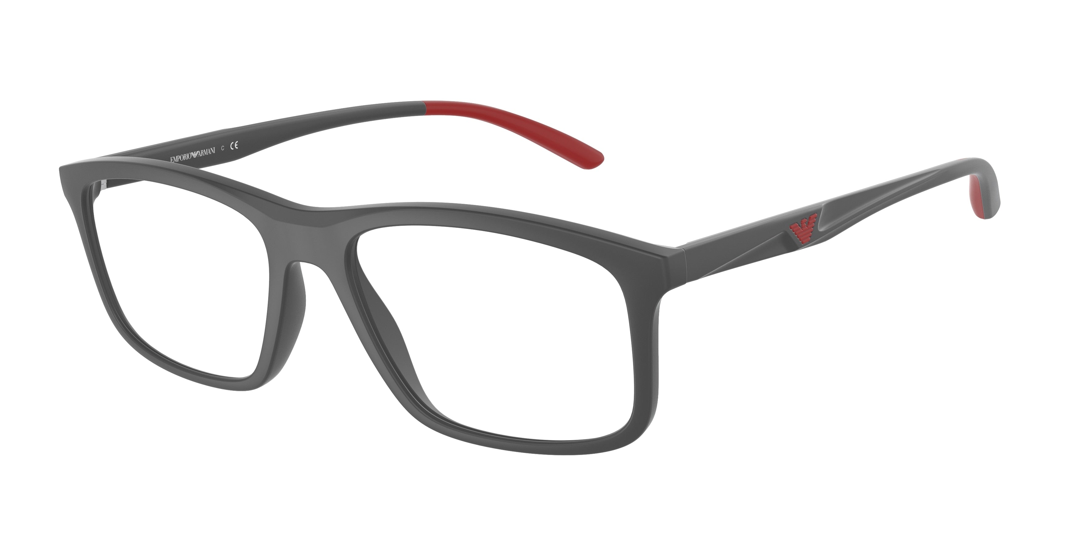 Emporio Armani EA3196 Pillow Eyeglasses  5437-Matte Grey 56-145-17 - Color Map Grey