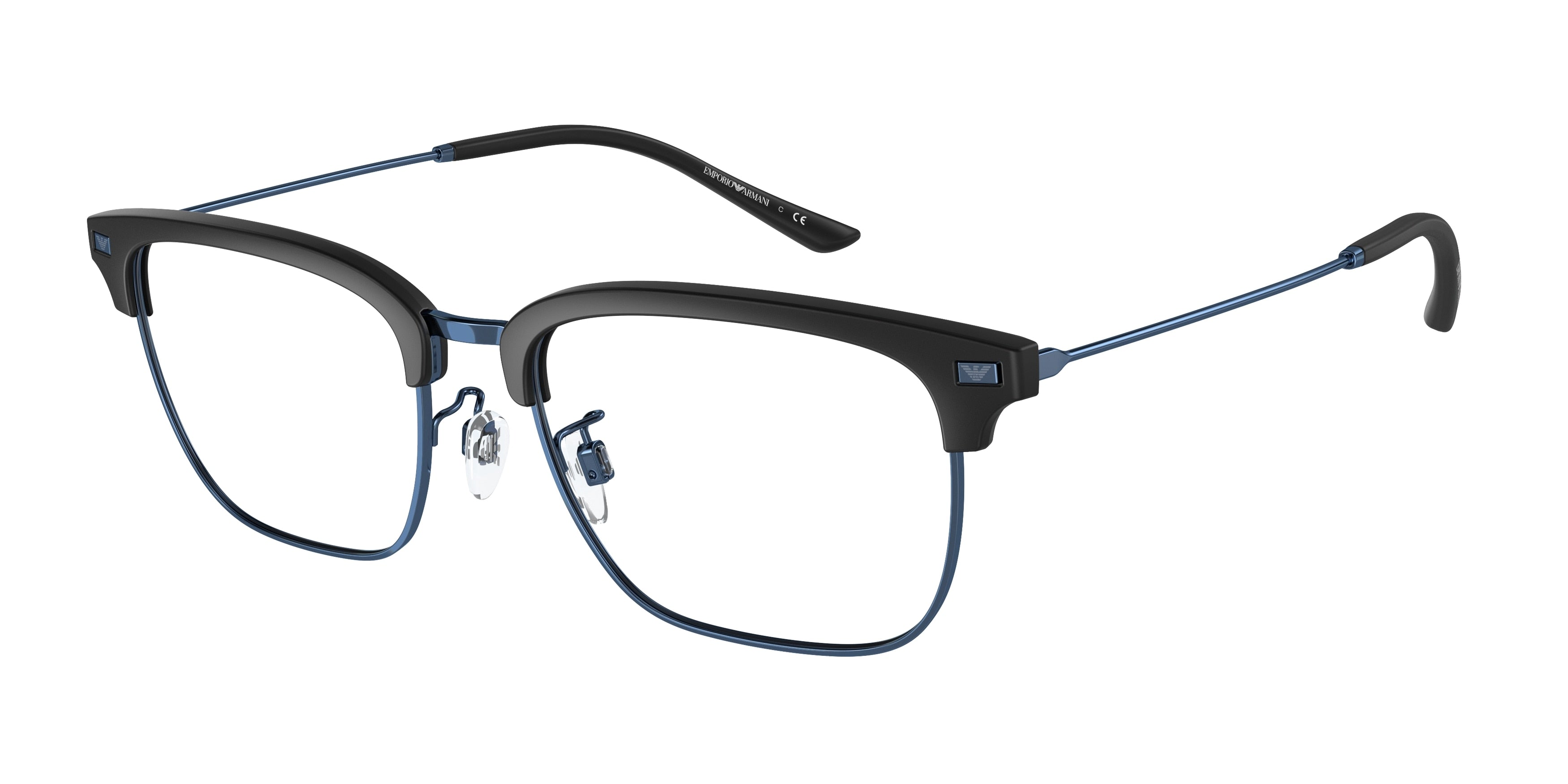 Emporio Armani EA3198 Rectangle Eyeglasses  5001-Matte Black 55-150-18 - Color Map Black