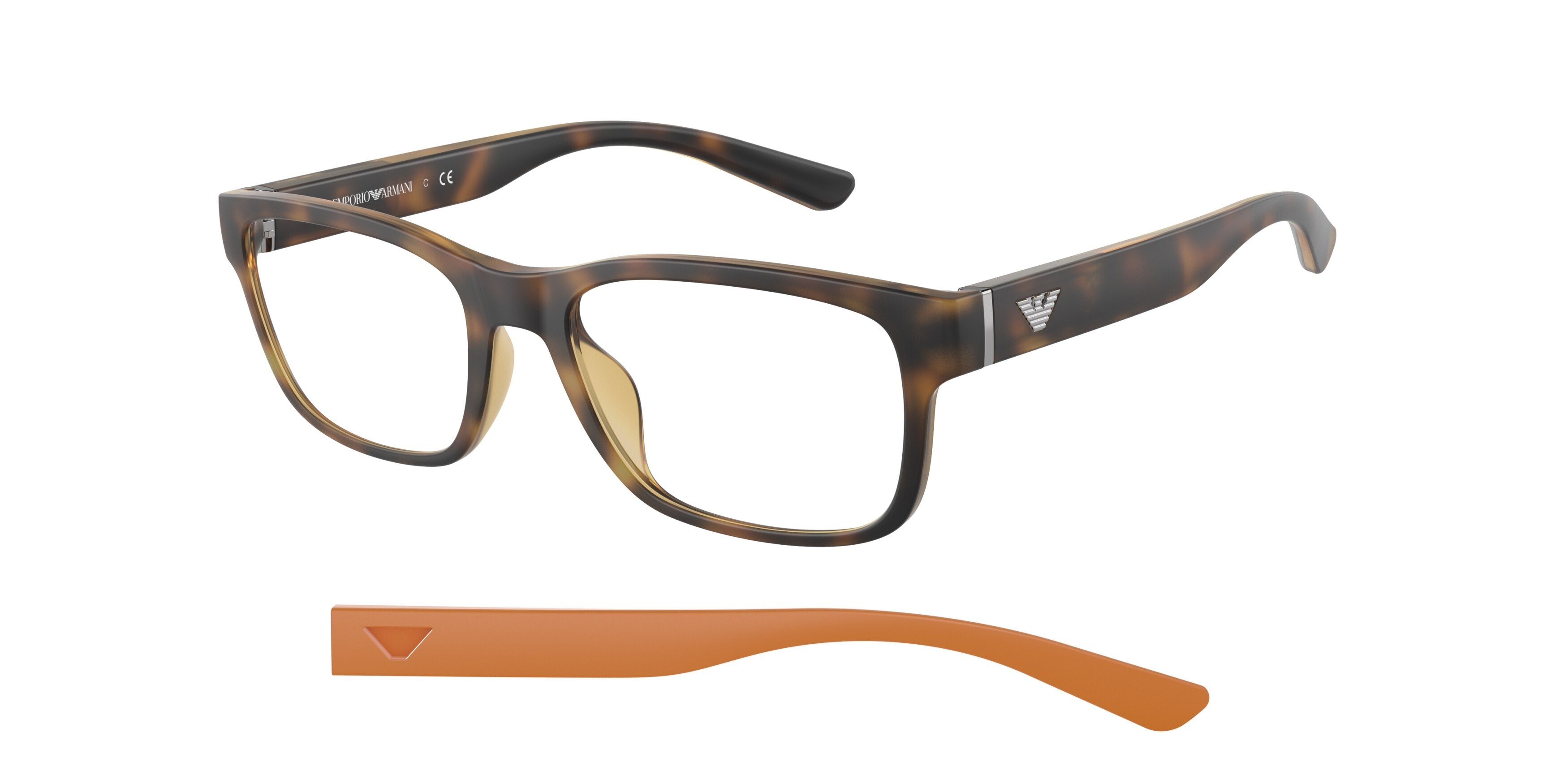 Emporio Armani EA3201U Pillow Eyeglasses  5002-Matte Havana 55-145-19 - Color Map Tortoise