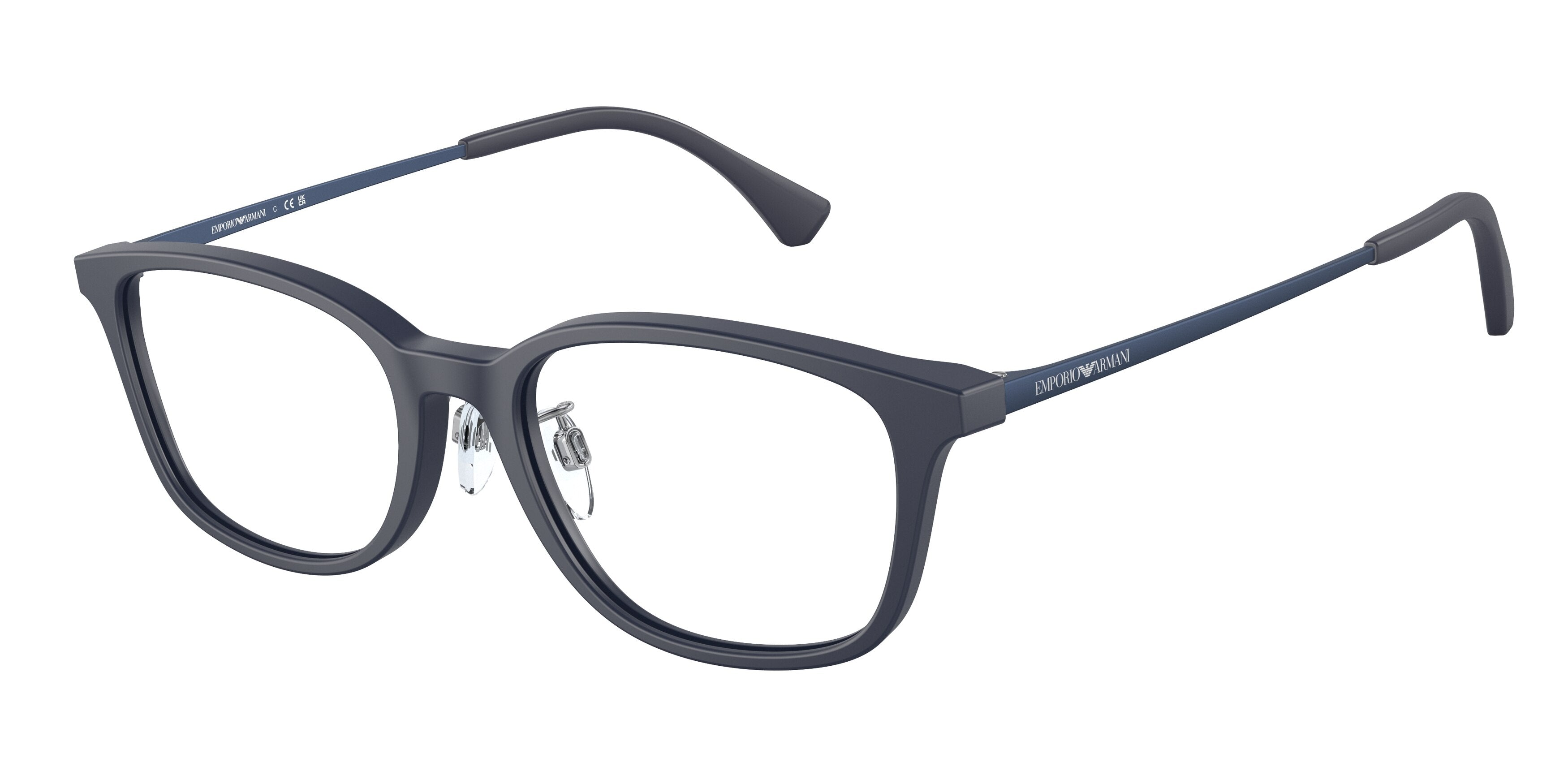 Emporio Armani EA3217D Pillow Eyeglasses  5088-Matte Blue 52-145-18 - Color Map Blue