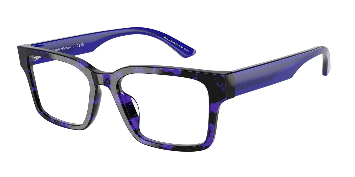 Emporio Armani EA3245U Rectangle Eyeglasses  6183-Havana Violet 54-140-18 - Color Map Violet