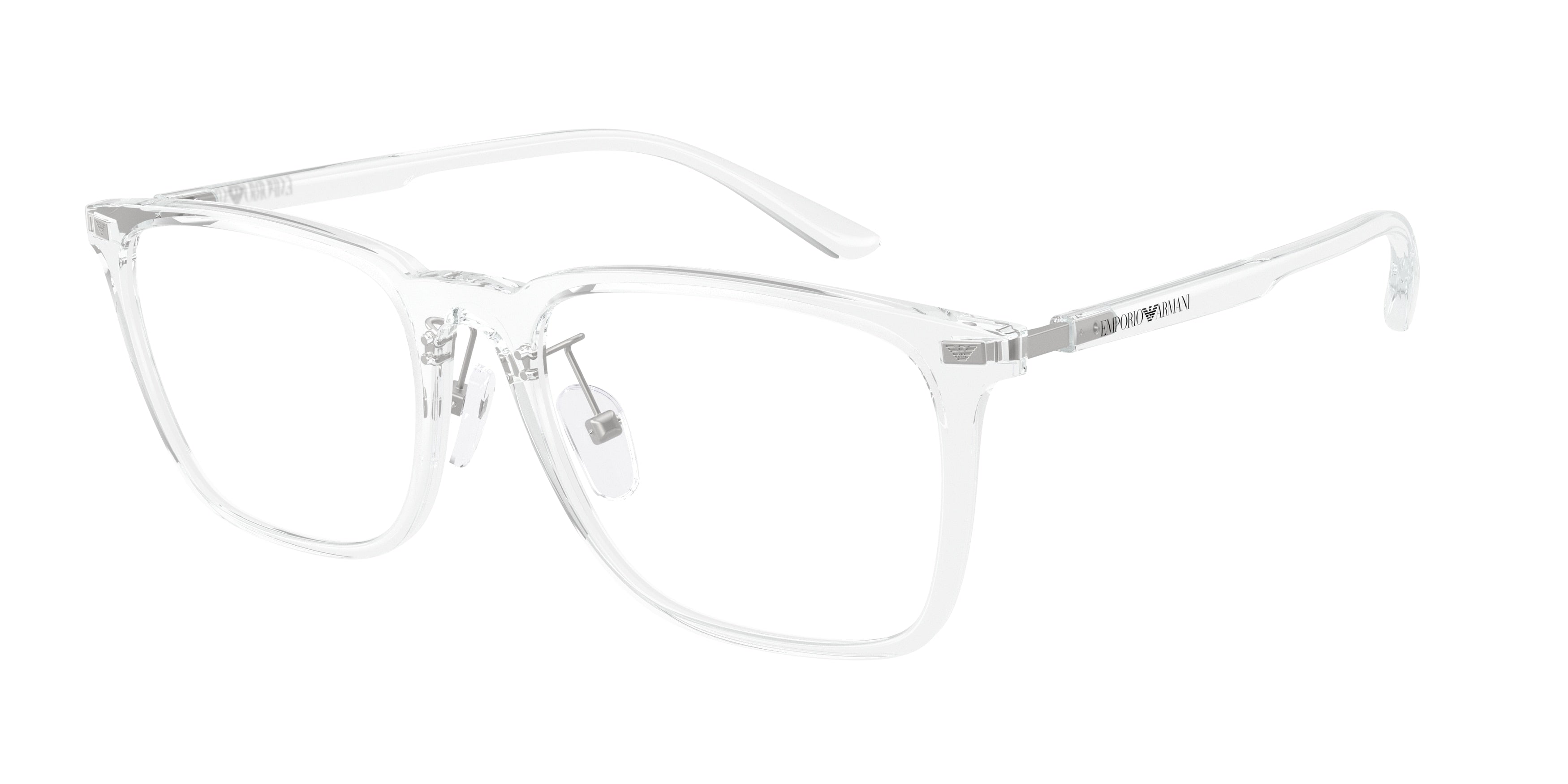 Emporio Armani EA3263D Pillow Eyeglasses  6344-Shiny Crystal 55-145-18 - Color Map Transparent
