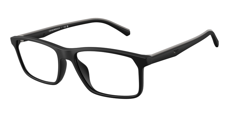 Emporio Armani EA3266U Pillow Eyeglasses for Men — Free Shipping - 54-145-17 / 5001-Matte Black