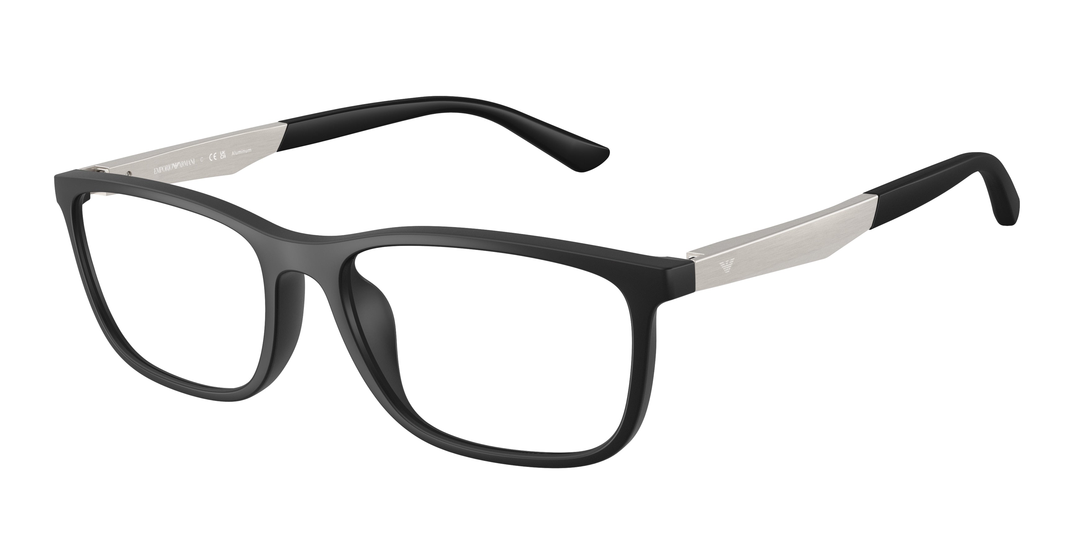 Emporio Armani EA3280U Pillow Eyeglasses  6372-Matte Black 55-145-17 - Color Map Black