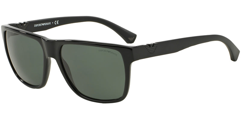Emporio Armani EA4035 Square Sunglasses  501771-Shiny Black 58-140-17 - Color Map Black
